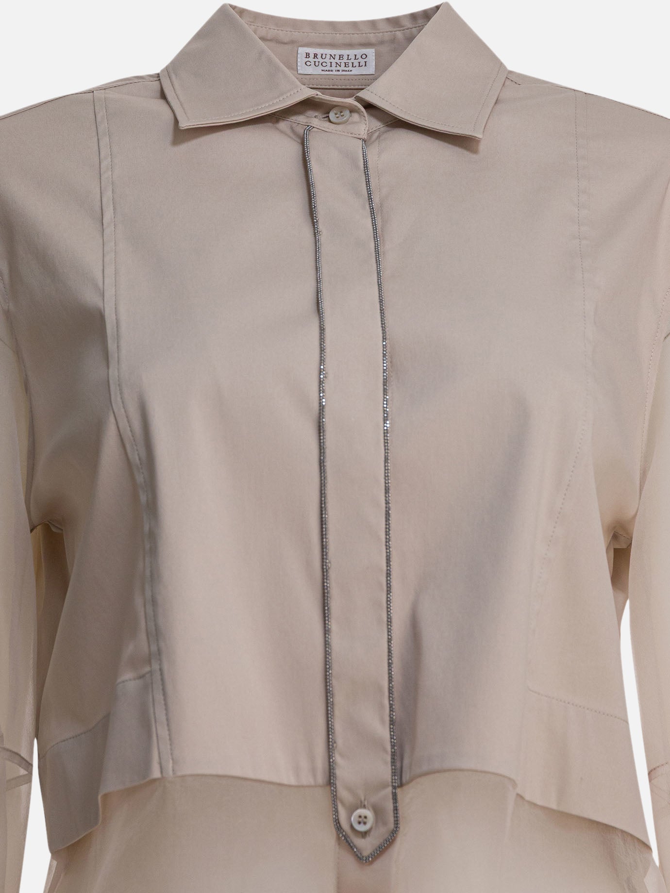 Camicie casual Solid colour  Grigio - Brunello Cucinelli Donna | PDP | VIETTI Online Store | thumbnail_3