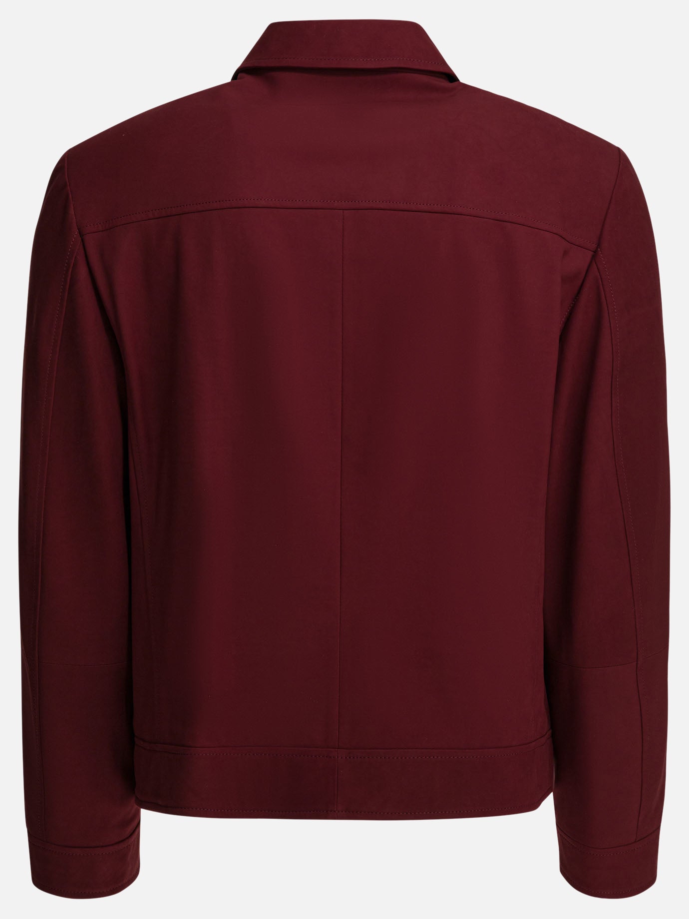 Leather jackets Solid colour  Bordeaux - Brunello Cucinelli Men | PDP | VIETTI Online Store | thumbnail_2