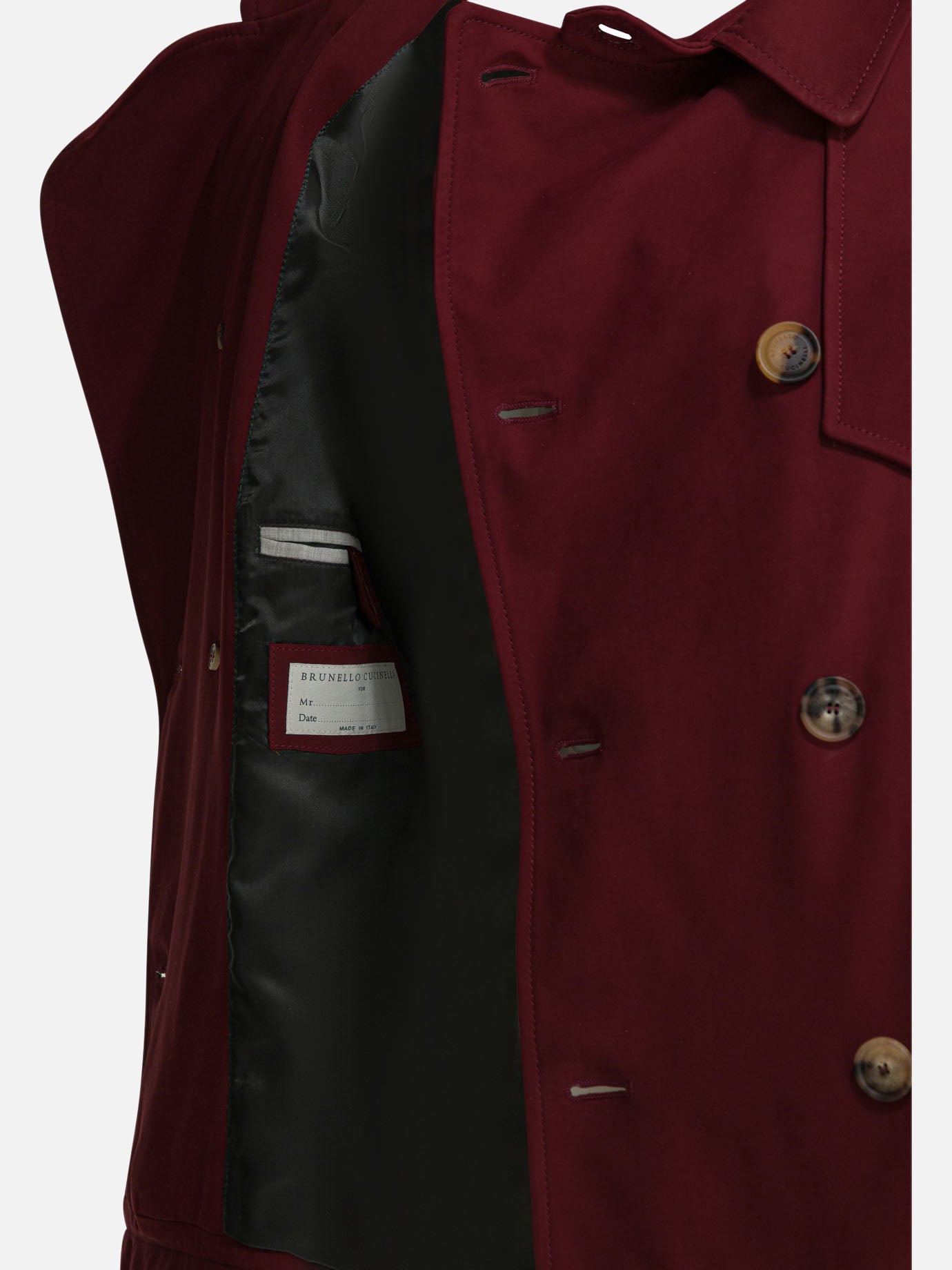 Leather jackets Solid colour  Bordeaux - Brunello Cucinelli Men | PDP | VIETTI Online Store | thumbnail_4