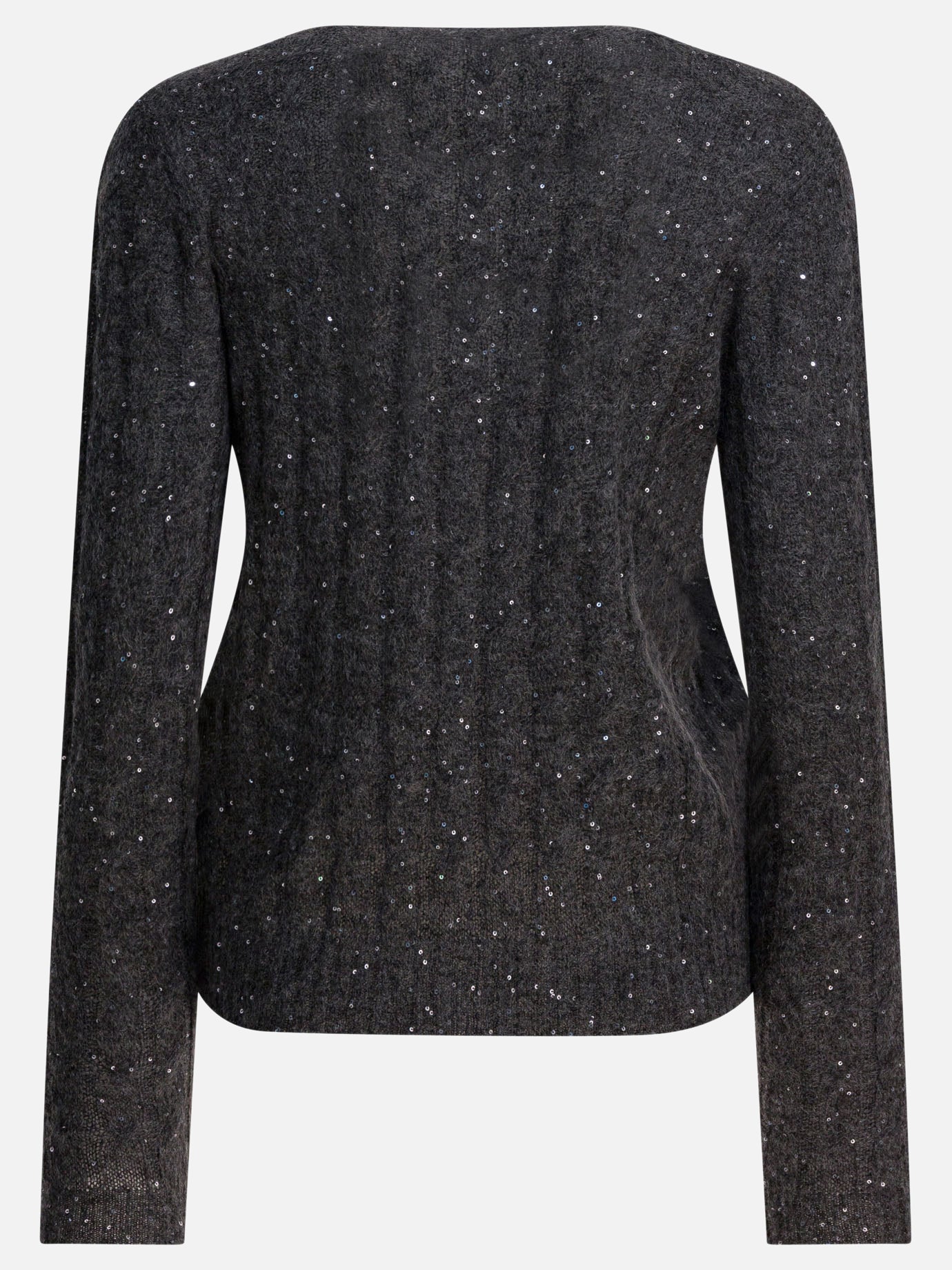 Maglioni scollo a V Textured knit  Blu - Brunello Cucinelli Donna | PDP | VIETTI Online Store | Zoom-Modal_2
