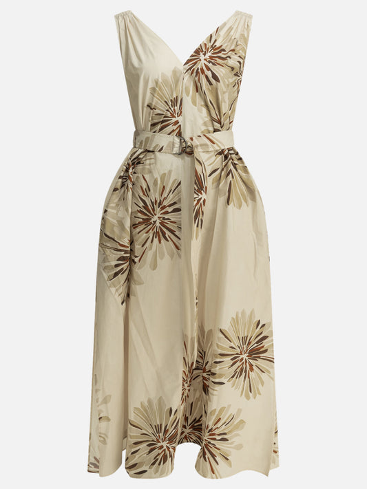 Midi dresses Floral  Beige - Brunello Cucinelli Women | PLP | VIETTI Online Store 
