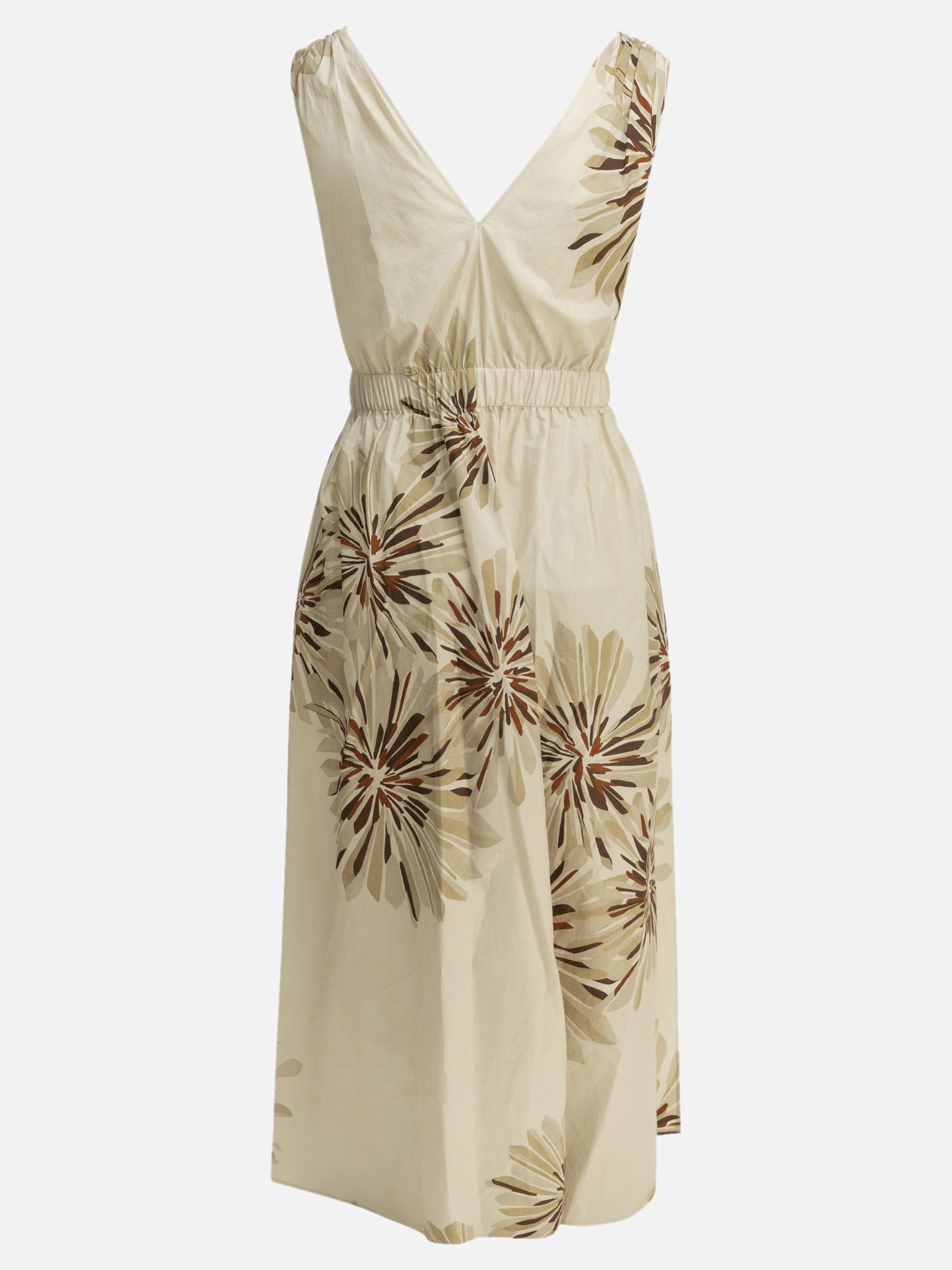 Midi dresses Floral  Beige - Brunello Cucinelli Women | PDP | VIETTI Online Store | thumbnail_2