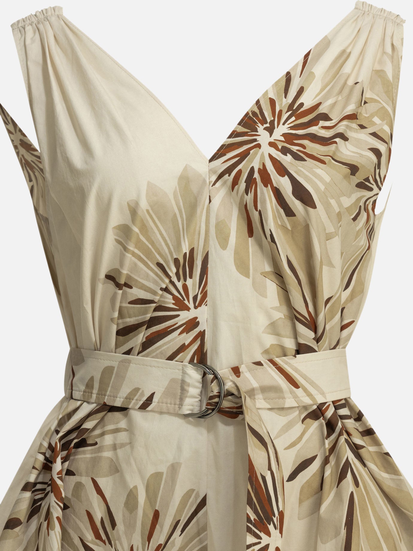 Midi dresses Floral  Beige - Brunello Cucinelli Women | PDP | VIETTI Online Store | Zoom-Modal_3
