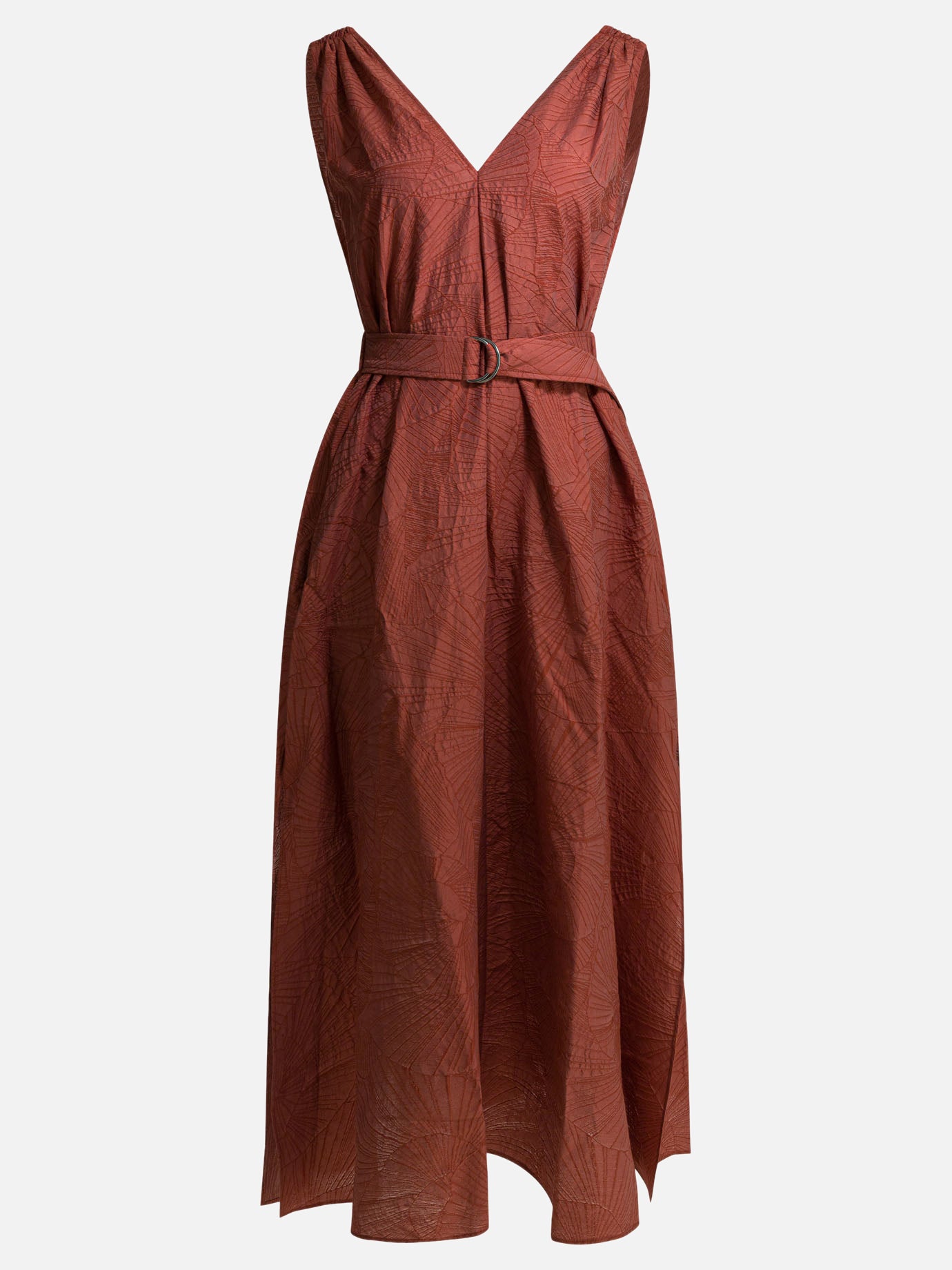 Long dresses Floral  Orange - Brunello Cucinelli Women | PDP | VIETTI Online Store | thumbnail
