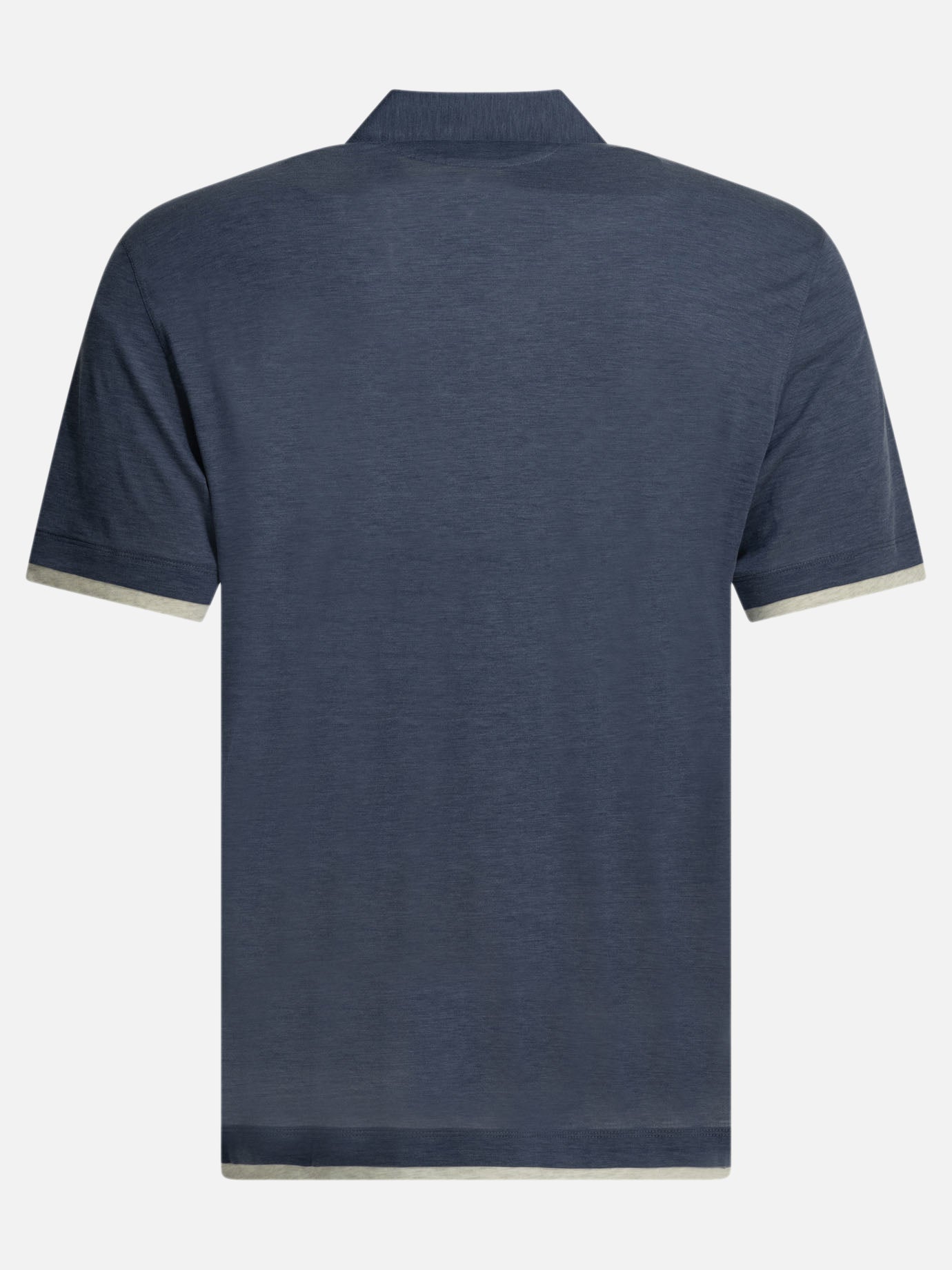 Polo shirts with buttons Solid colour  Blue - Brunello Cucinelli Men | PDP | VIETTI Online Store | Zoom-Modal_2
