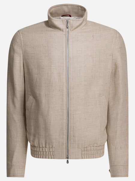 Brunello Cucinelli Silk linen and wool hopsack jacket MZ4036580