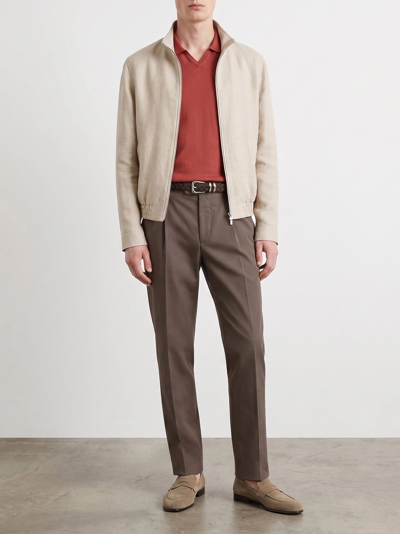 Quilted & Utility Jackets Solid colour  Beige - Brunello Cucinelli Men | PDP | VIETTI Online Store | Zoom-Modal_2
