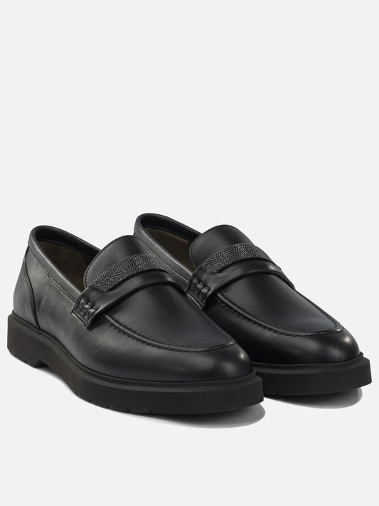 Mocassini 100% leather - 100% leather  Nero - Brunello Cucinelli Donna | VIETTI Online Store | 2
