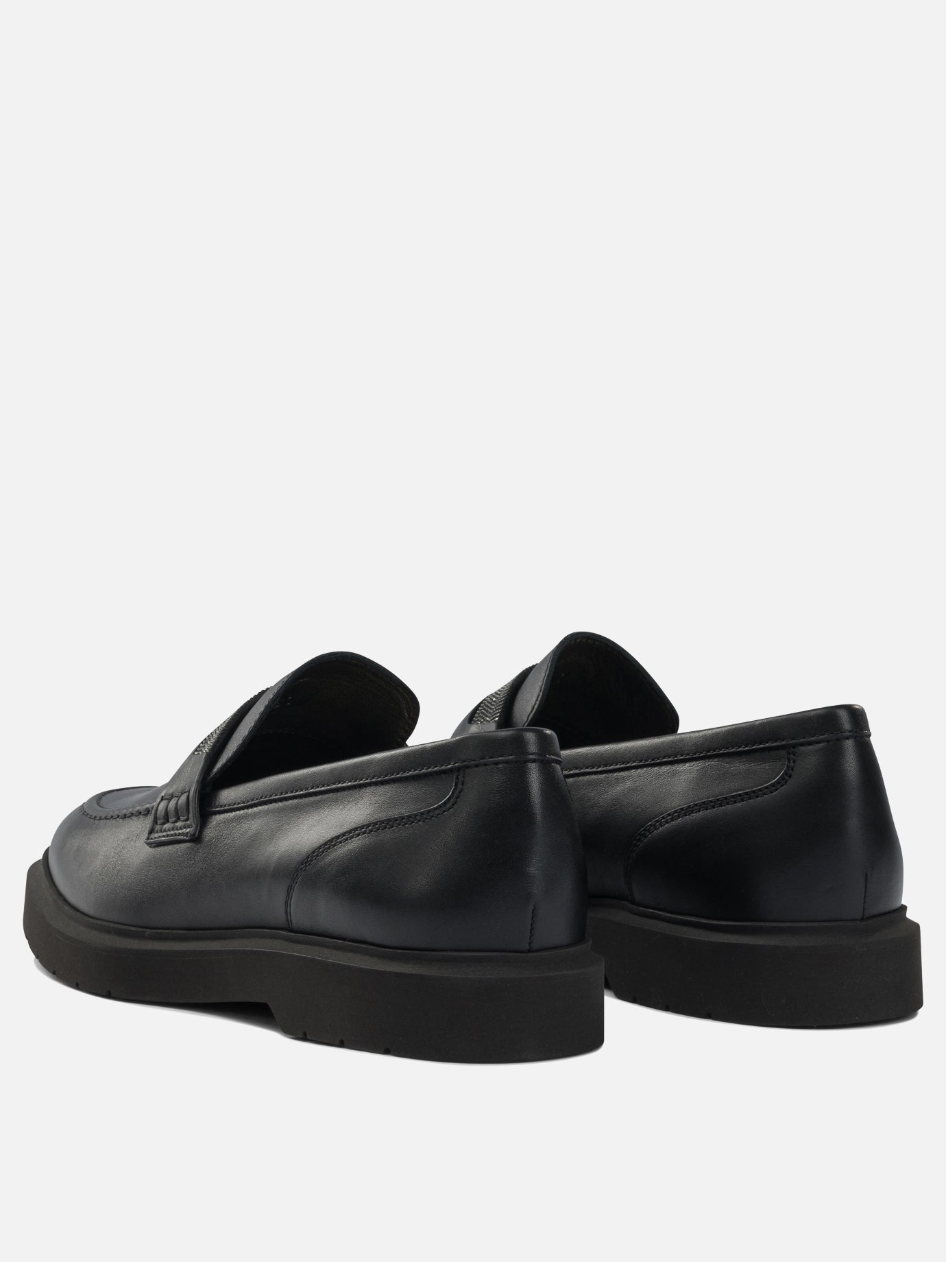 Mocassini 100% leather - 100% leather  Nero - Brunello Cucinelli Donna | PDP | VIETTI Online Store | thumbnail_4