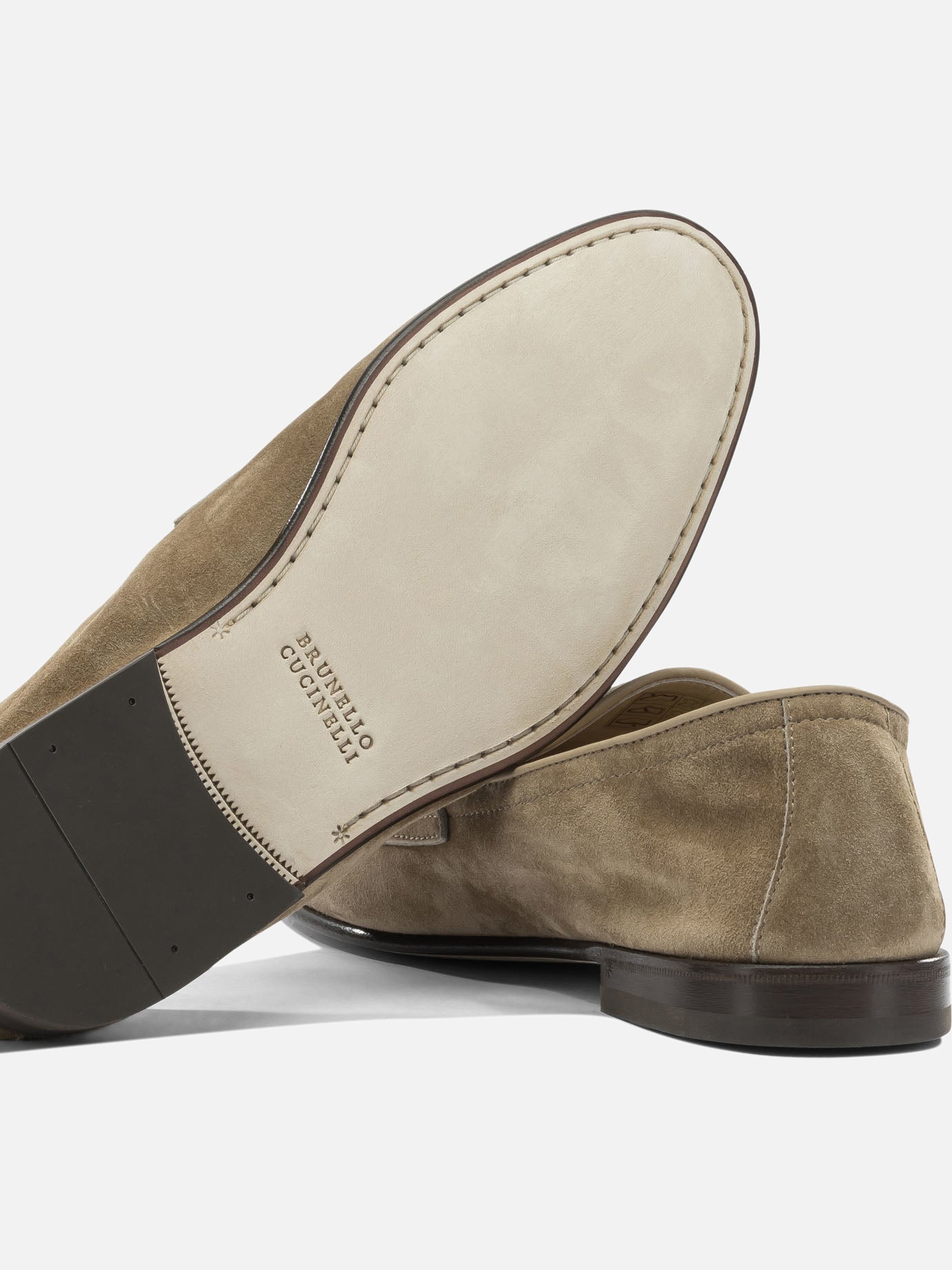 Brunello Cucinelli Suede loafers Beige - Men | VIETTI Online Store