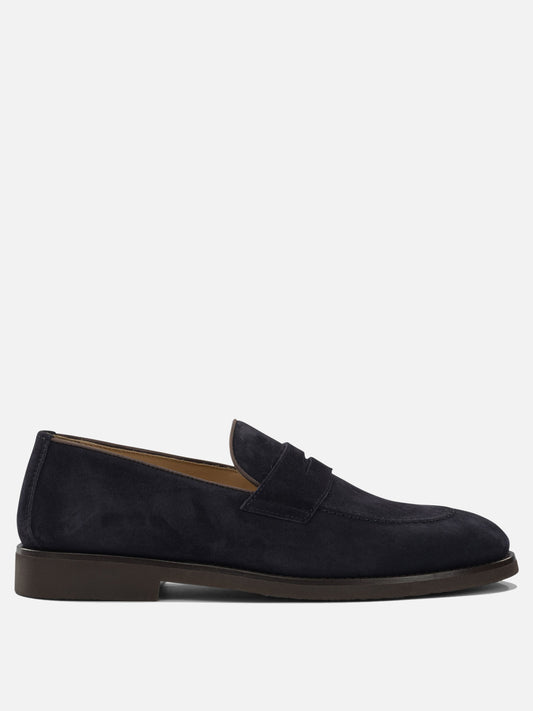 Mocassini 100% suede - 100% rubber  Marrone - Brunello Cucinelli Uomo | VIETTI Online Store 
