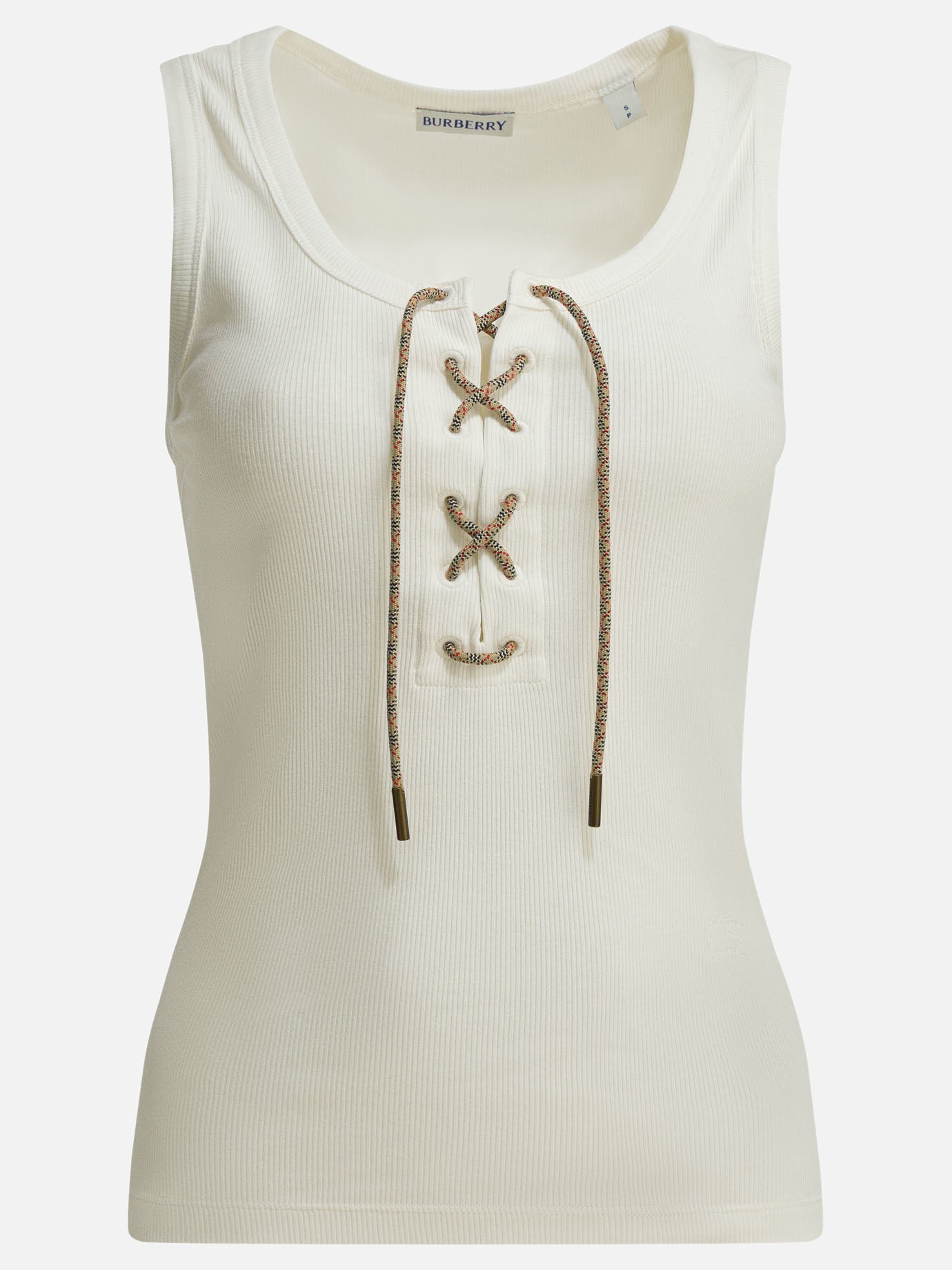 Tank tops Solid colour  White - Burberry Women | PDP | VIETTI Online Store | Zoom-Modal
