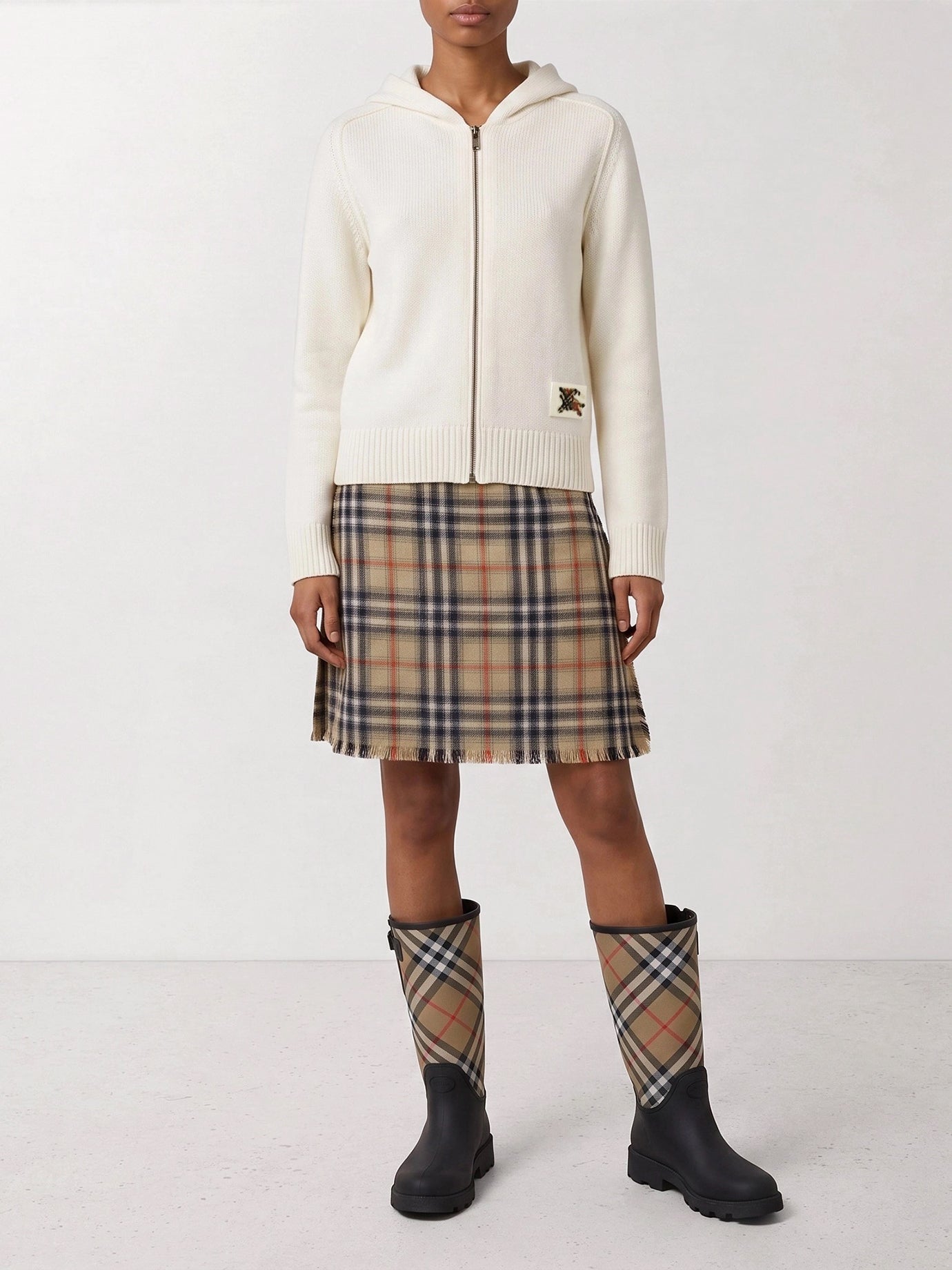 Miniskirts Check  Beige - Burberry Women | PDP | VIETTI Online Store | Zoom-Modal_2
