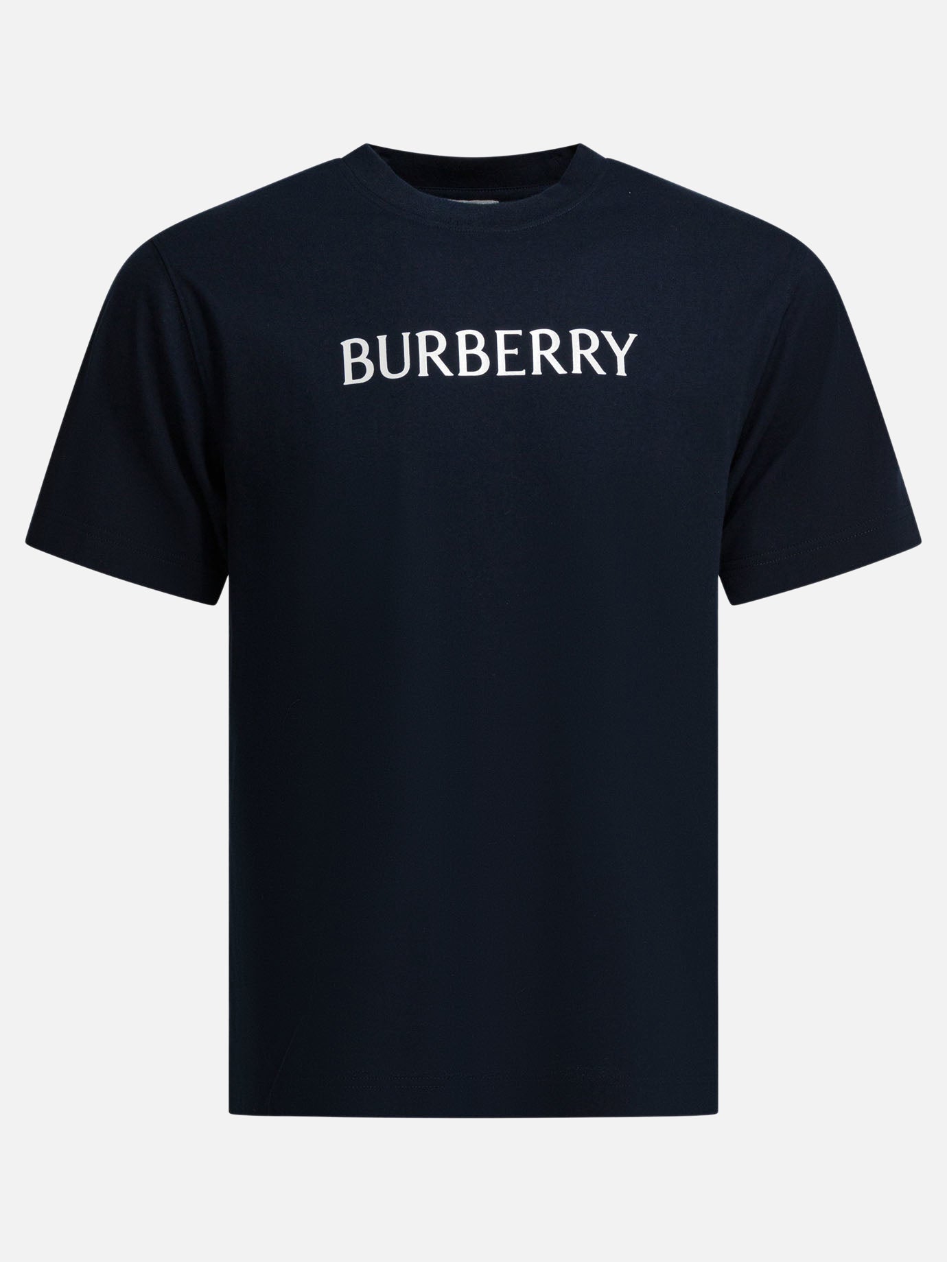 T-shirt girocollo Logo  Blu - Burberry Uomo | PDP | VIETTI Online Store | thumbnail