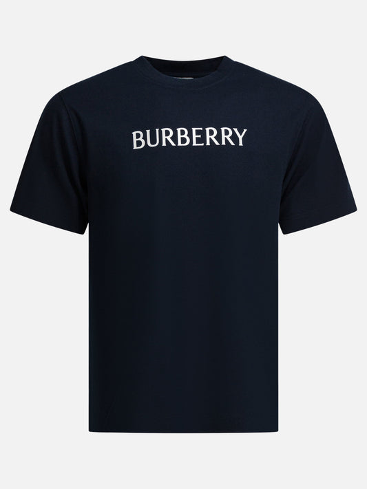 T-shirt girocollo Logo  Blu - Burberry Uomo | PDP | VIETTI Online Store 
