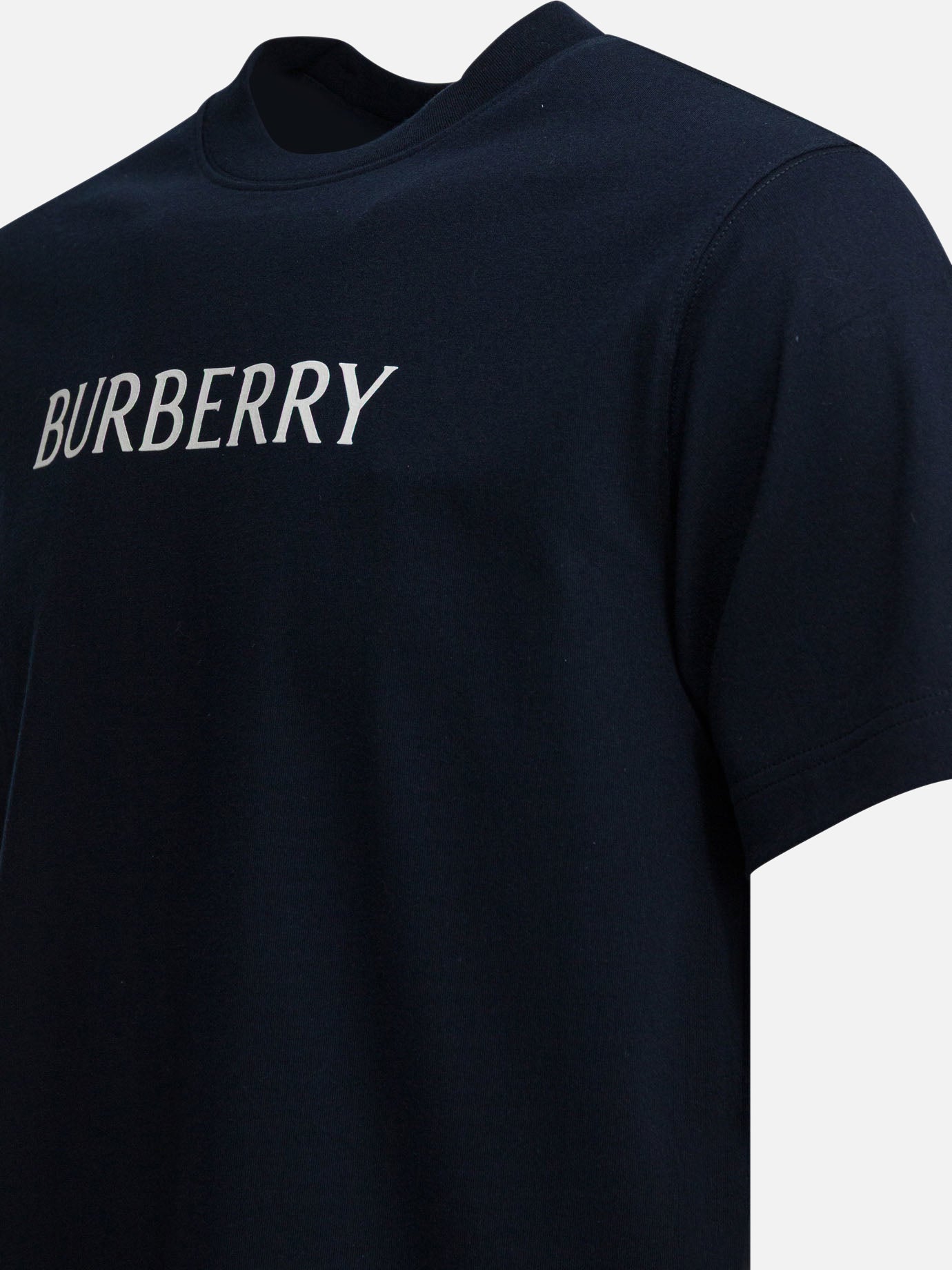T-shirt girocollo Logo  Blu - Burberry Uomo | PDP | VIETTI Online Store | Zoom-Modal_4
