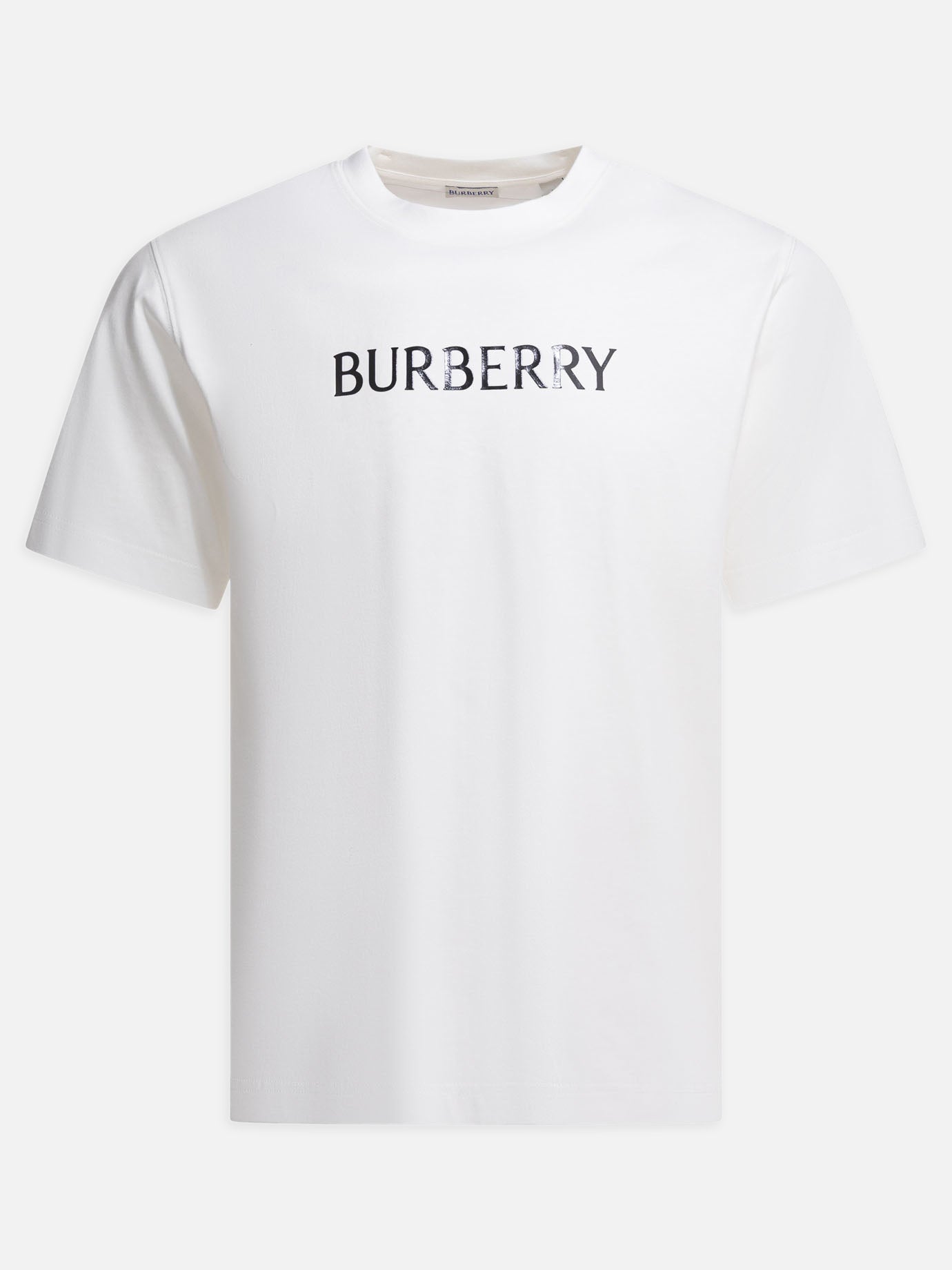 T-shirt girocollo Logo  Bianco - Burberry Uomo | PDP | VIETTI Online Store | thumbnail