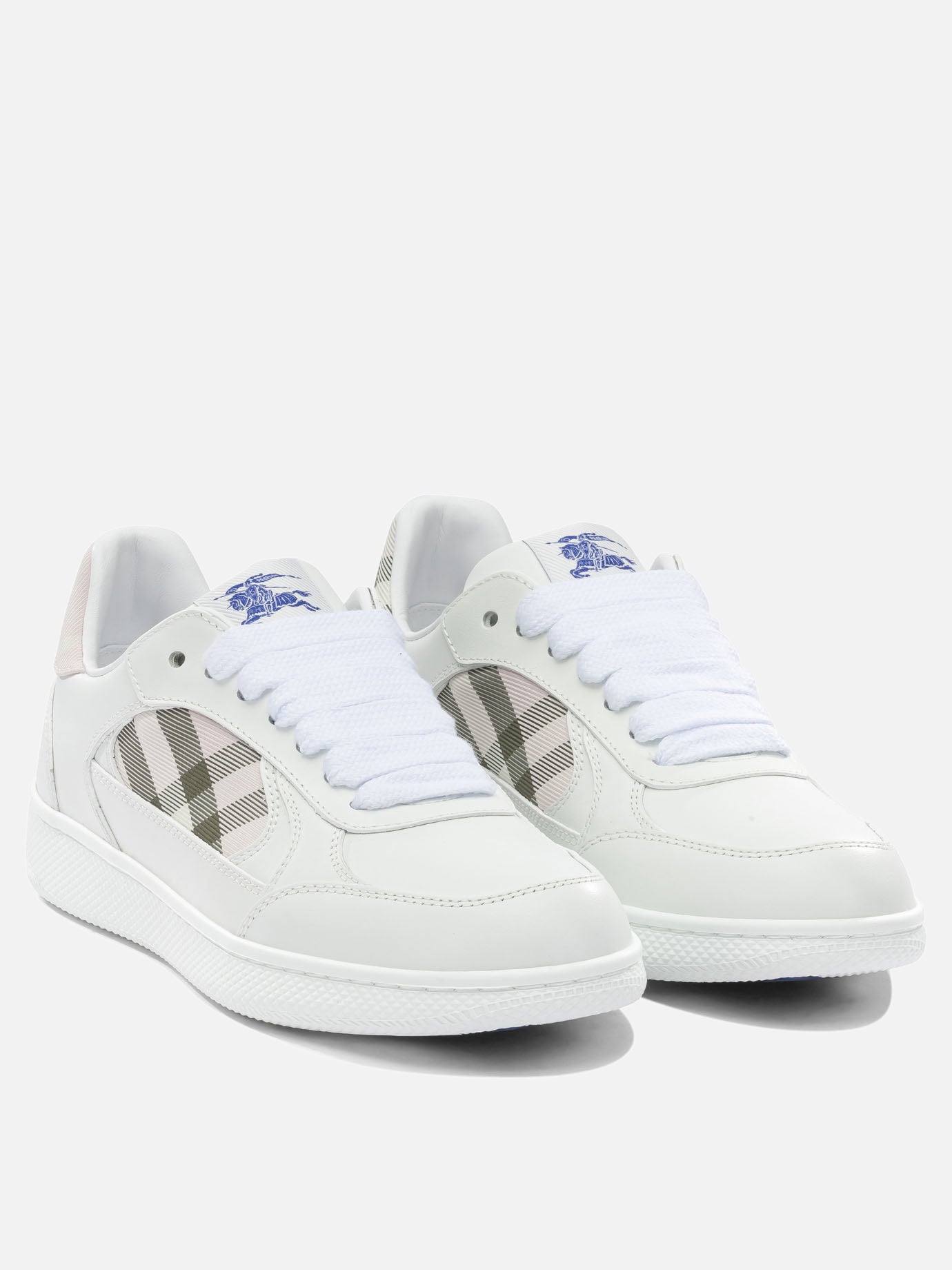 Low top sneakers 73% calf leather 26% nylon 1% polyurethane  White - Burberry Women | PDP | VIETTI Online Store | Zoom-Modal_2
