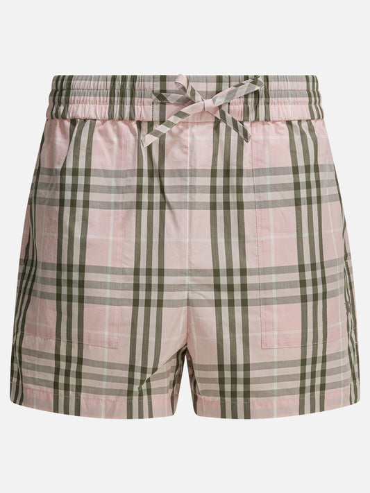 Short con lacci Logo  Rosa - Burberry Donna | PLP | VIETTI Online Store 
