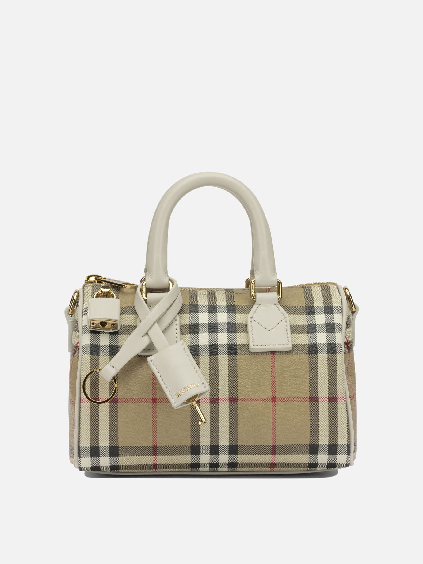 Small bags 48% cotton 38%polyurethane 14%polyester  Beige - Burberry Women | PDP | VIETTI Online Store | Zoom-Modal
