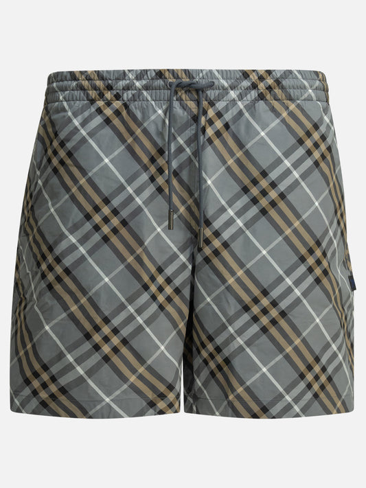 Short da mare Check  Blu - Burberry Uomo | PLP | VIETTI Online Store 
