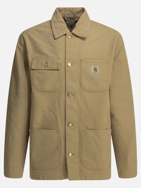 Giacche leggere & Trapuntate Logo  Beige - Carhartt WIP Uomo | PLP | VIETTI Online Store 
