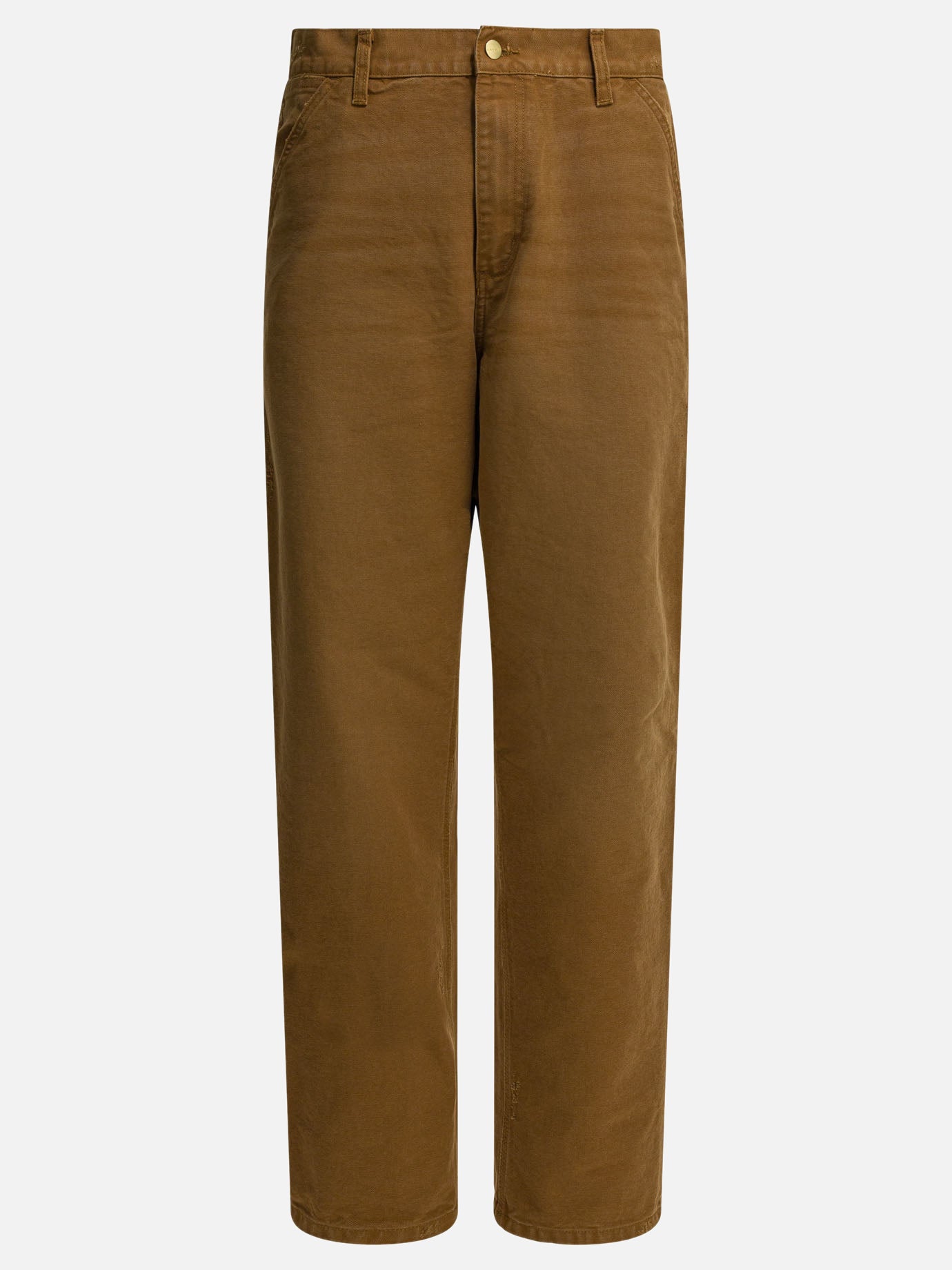 Work pants Logo  Brown - Carhartt WIP Men | PDP | VIETTI Online Store | Zoom-Modal

