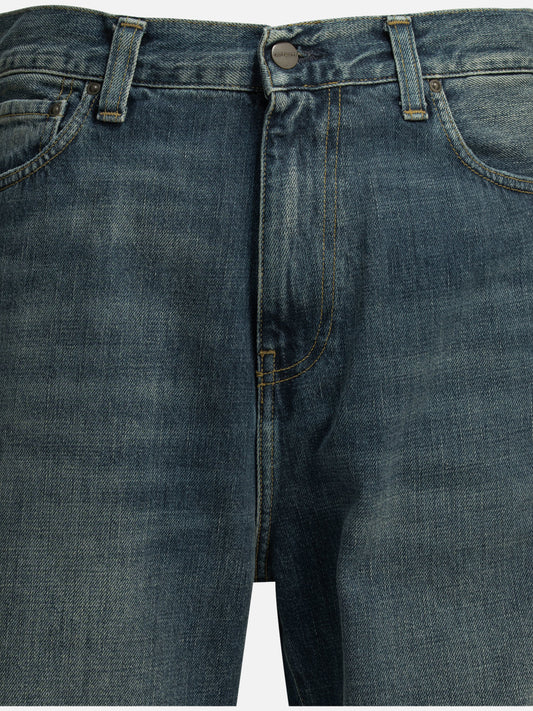 Carhartt WIP "Aaron" Wide leg jeans Blue

