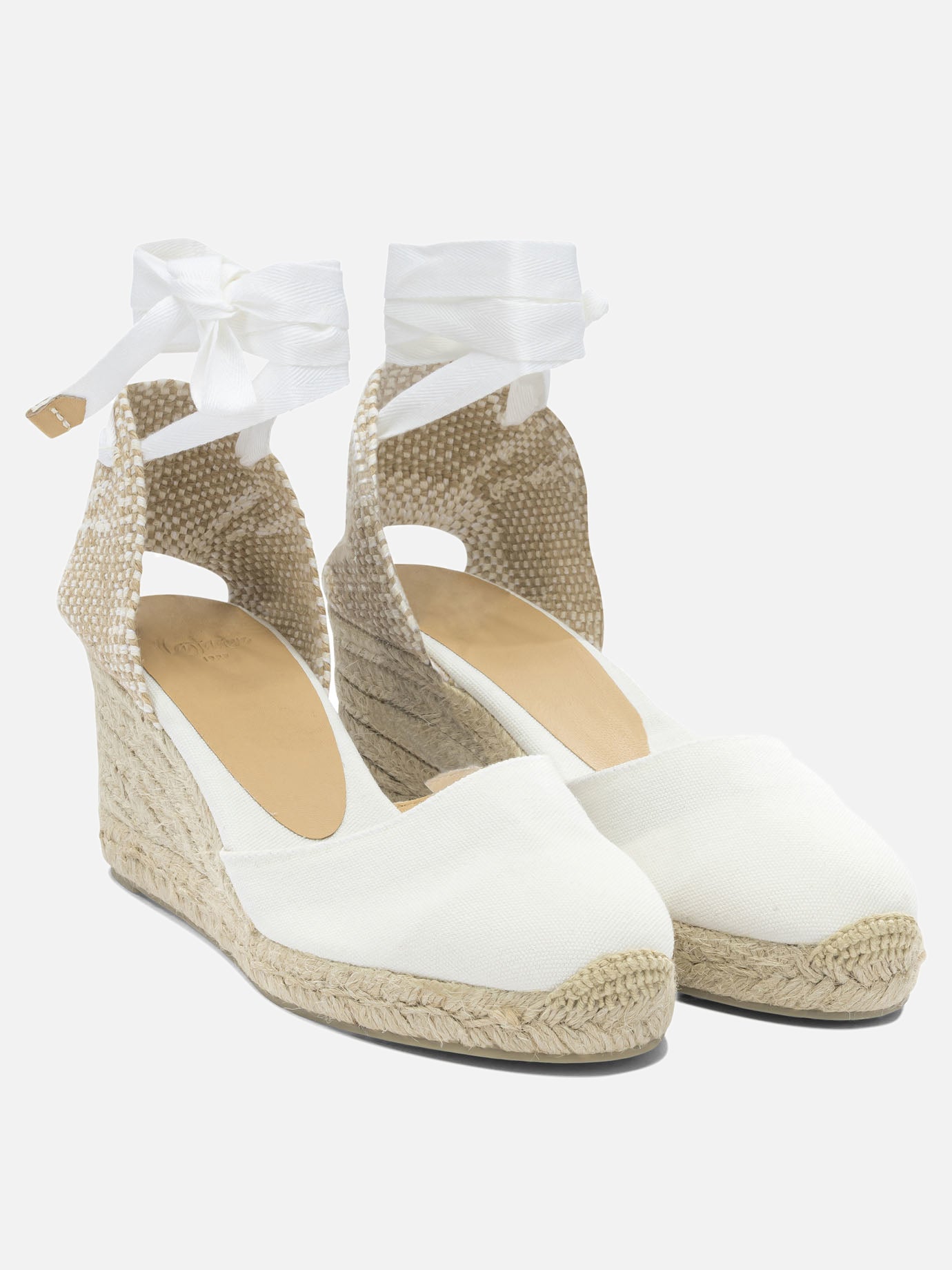 Heeled espadrilles 100% organic cotton - 100% rubber  White - Castañer Women | PDP | VIETTI Online Store | Zoom-Modal_2
