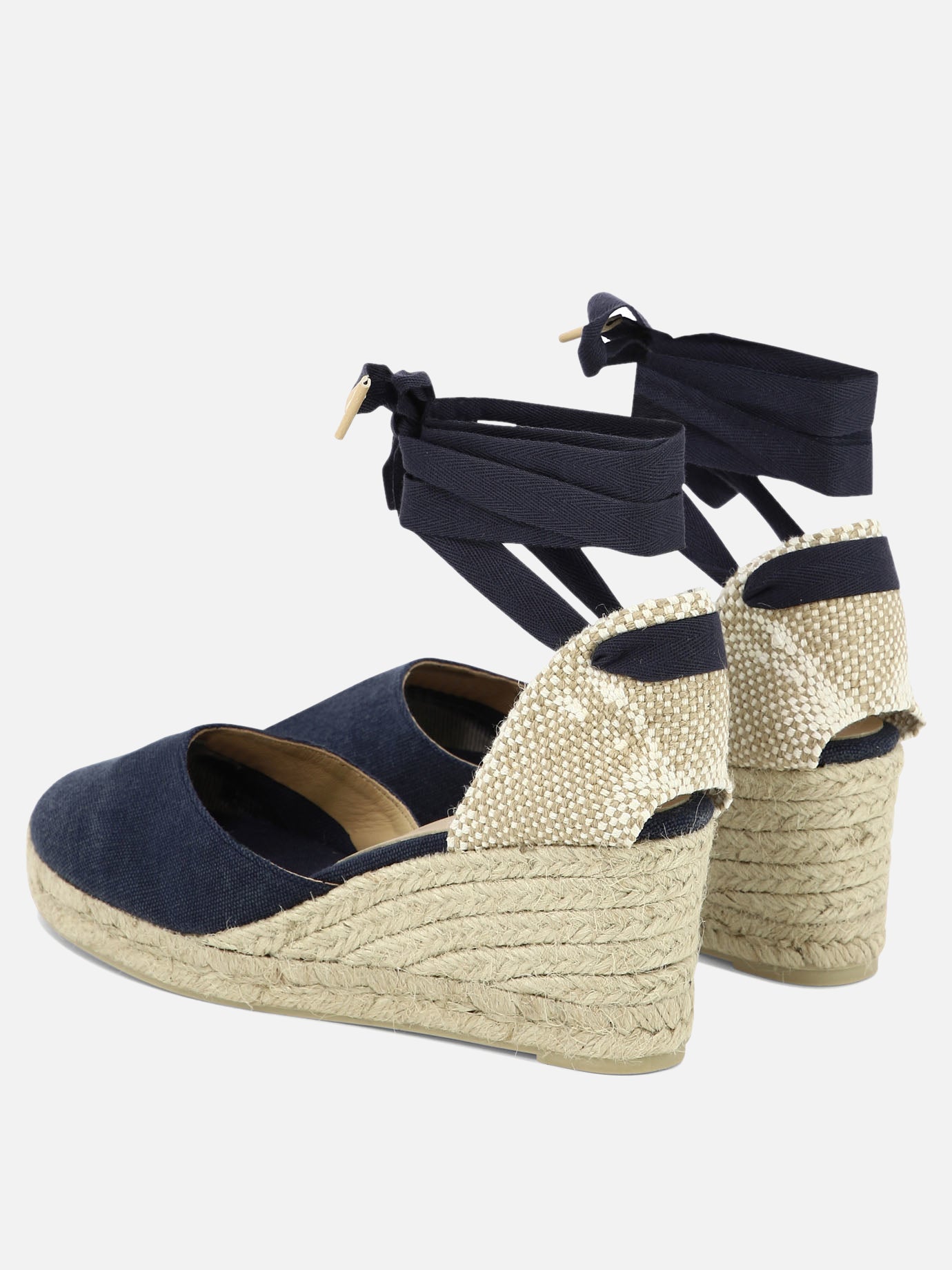 Espadrilles alte 100% organic cotton - 100% rubber  Blu - Castañer Donna | PDP | VIETTI Online Store | Zoom-Modal_4
