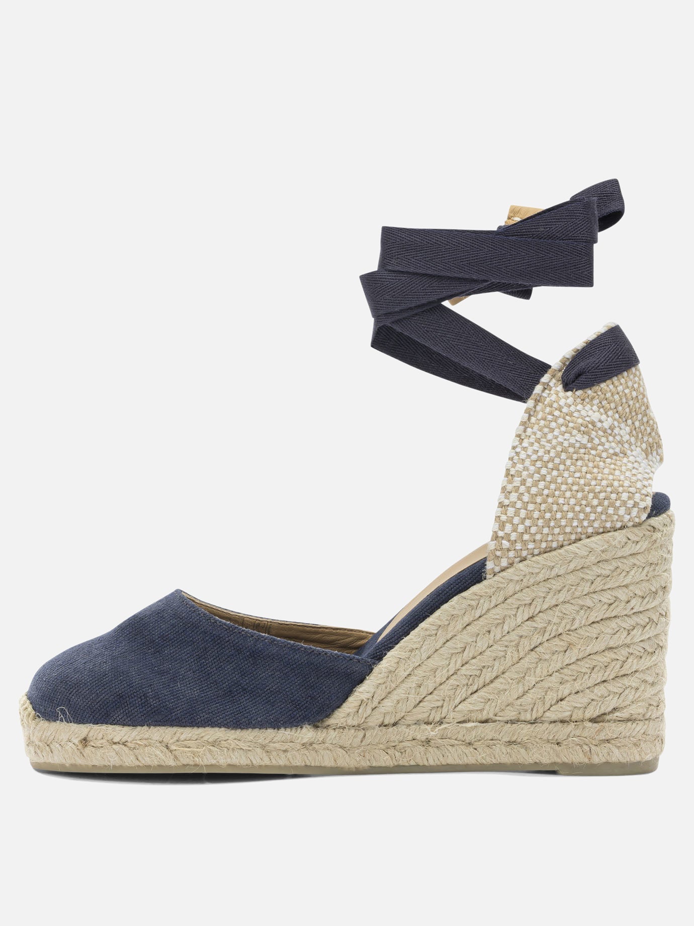 Heeled espadrilles 100% cotton - 100% rubber  Blue - Castañer Women | PDP | VIETTI Online Store | Zoom-Modal_3
