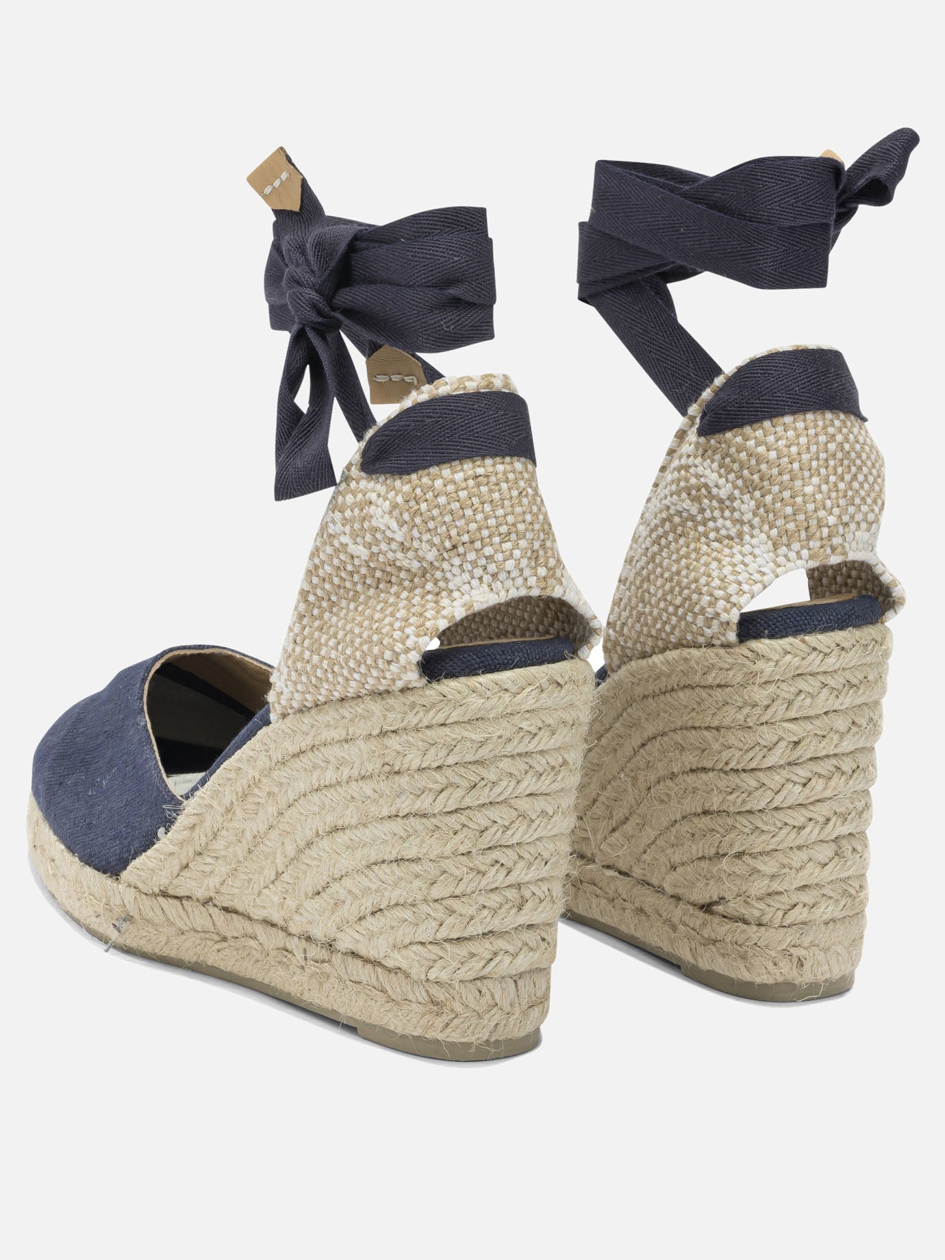 Heeled espadrilles 100% cotton - 100% rubber  Blue - Castañer Women | PDP | VIETTI Online Store | Zoom-Modal_4
