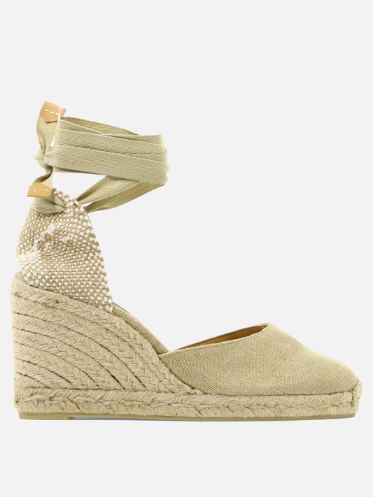 Castañer "Carina 90mm" high espadrilles Beige

