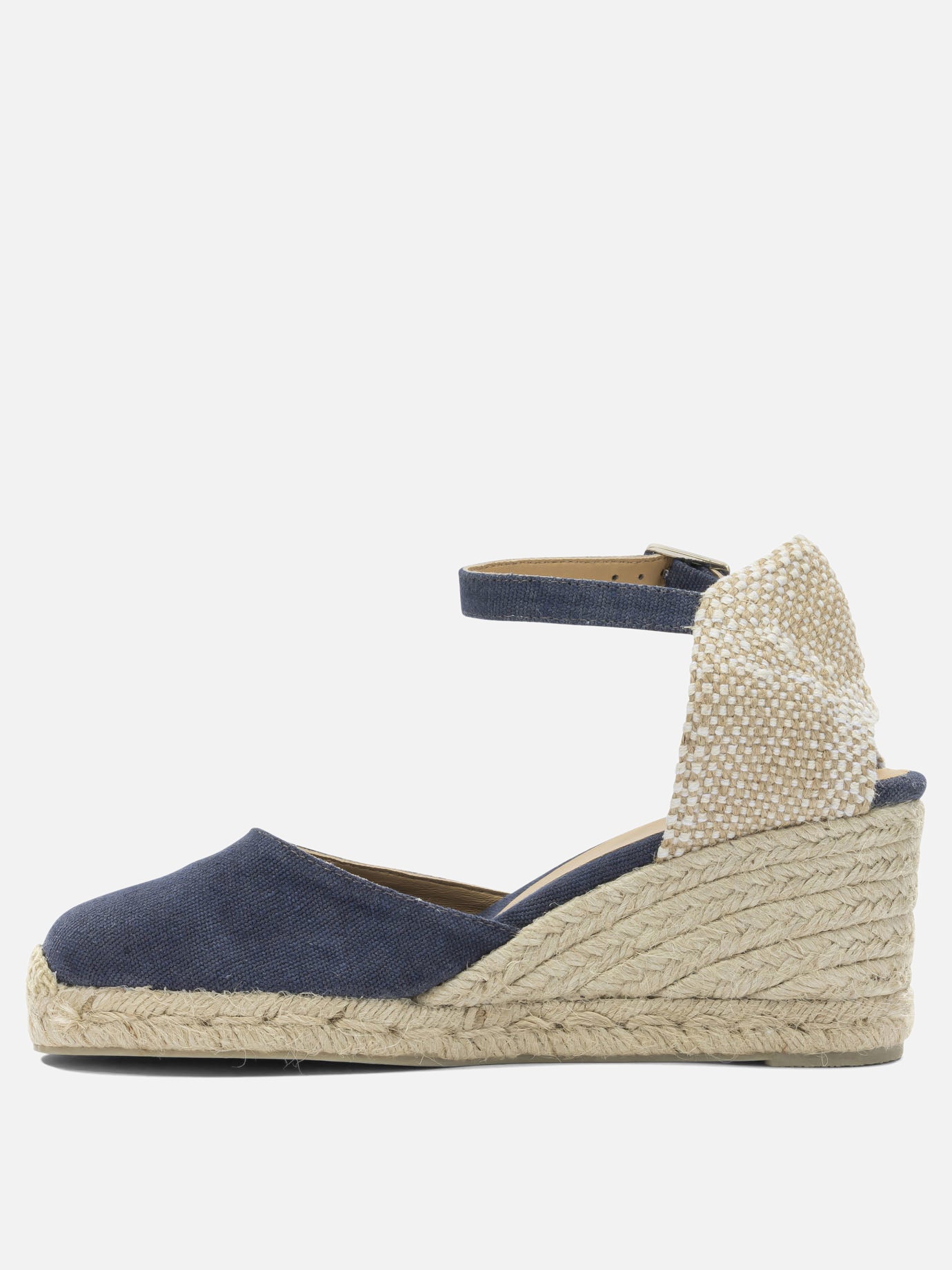 Heeled espadrilles 100% cotton - 100% rubber  Blue - Castañer Women | PDP | VIETTI Online Store | Zoom-Modal_3
