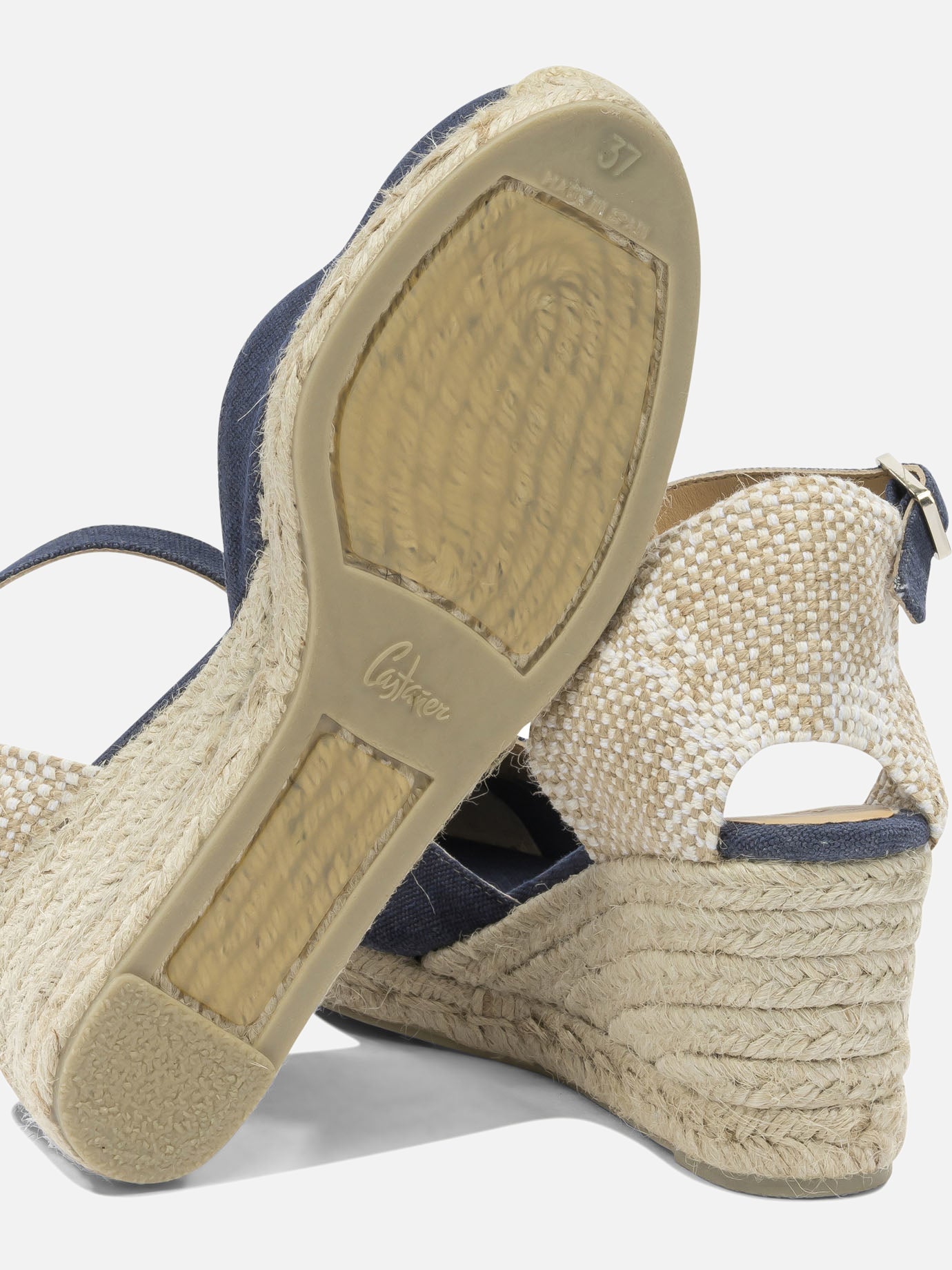 Heeled espadrilles 100% cotton - 100% rubber  Blue - Castañer Women | PDP | VIETTI Online Store | thumbnail_5