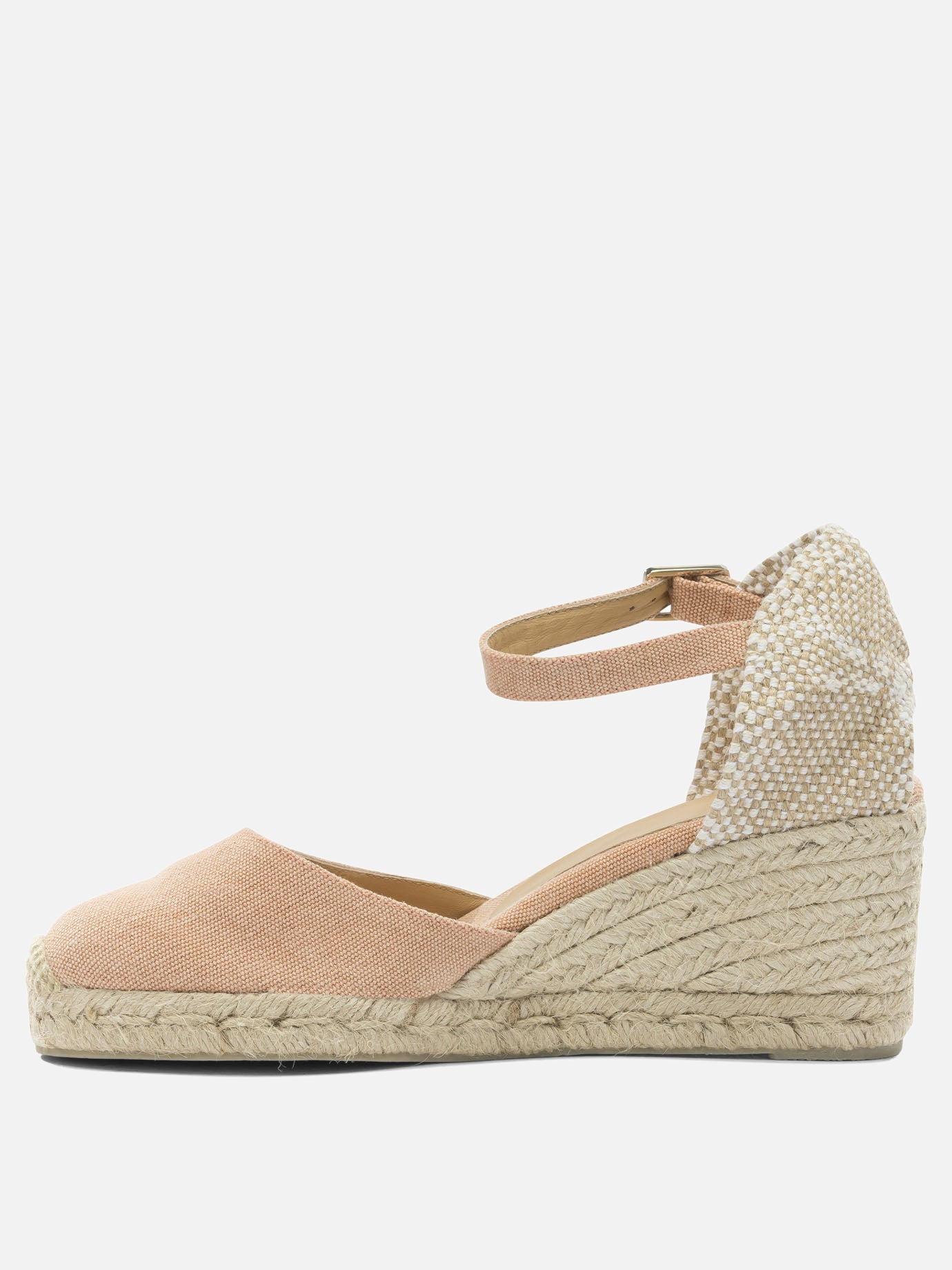Heeled espadrilles 100% cotton - 100% rubber  Pink - Castañer Women | PDP | VIETTI Online Store | thumbnail_3