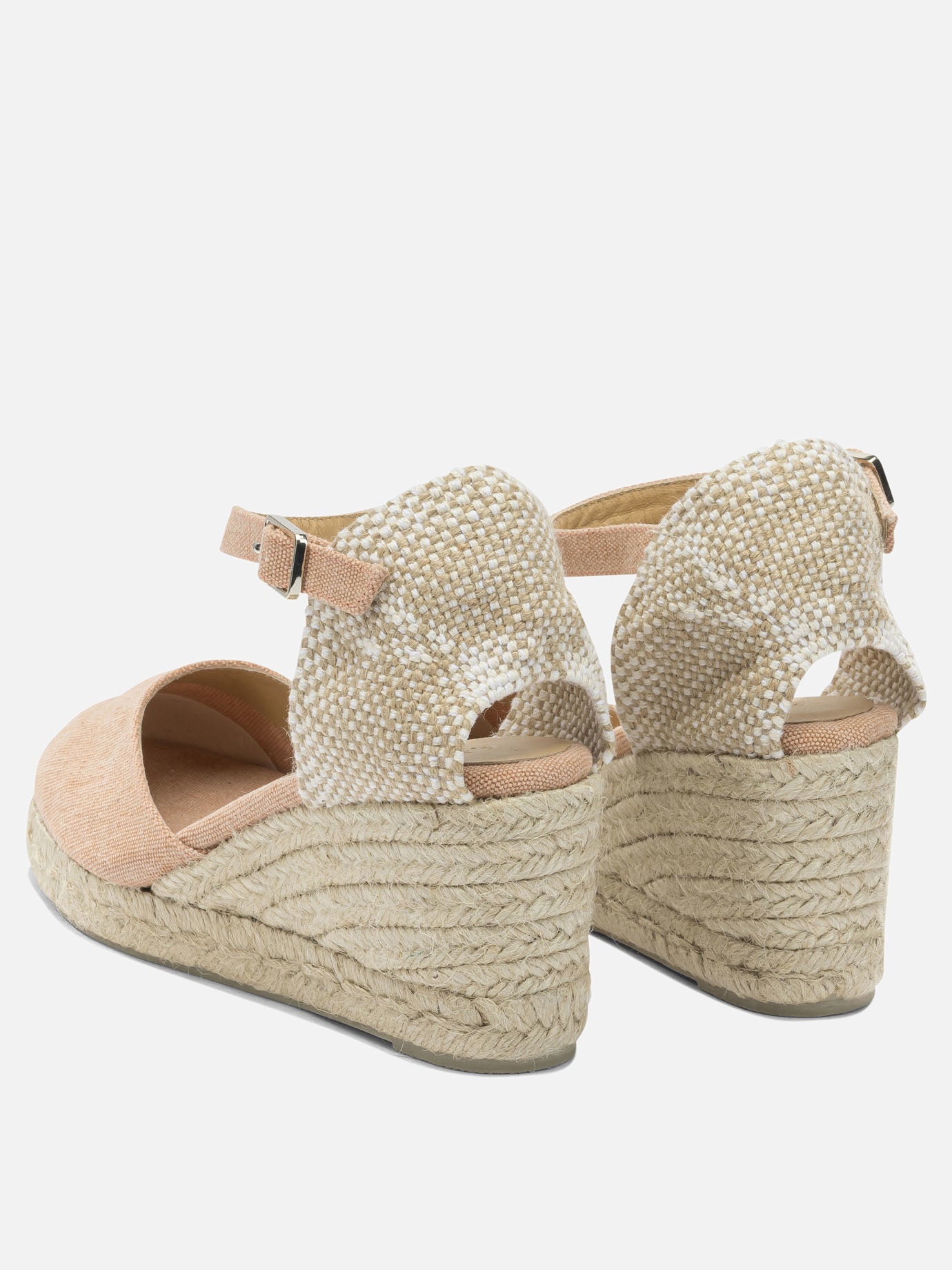 Heeled espadrilles 100% cotton - 100% rubber  Pink - Castañer Women | PDP | VIETTI Online Store | thumbnail_4
