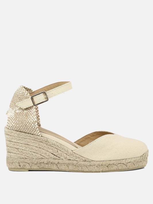 Espadrilles alte 100% organic cotton - 100% rubber  Beige - Castañer Donna | PLP | VIETTI Online Store 
