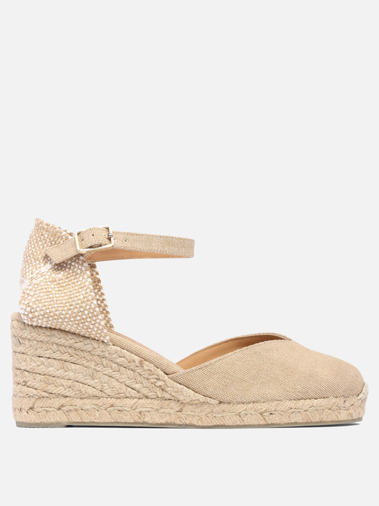 Espadrilles alte 100% organic cotton - 100% rubber  Beige - Castañer Donna | PLP | VIETTI Online Store 
