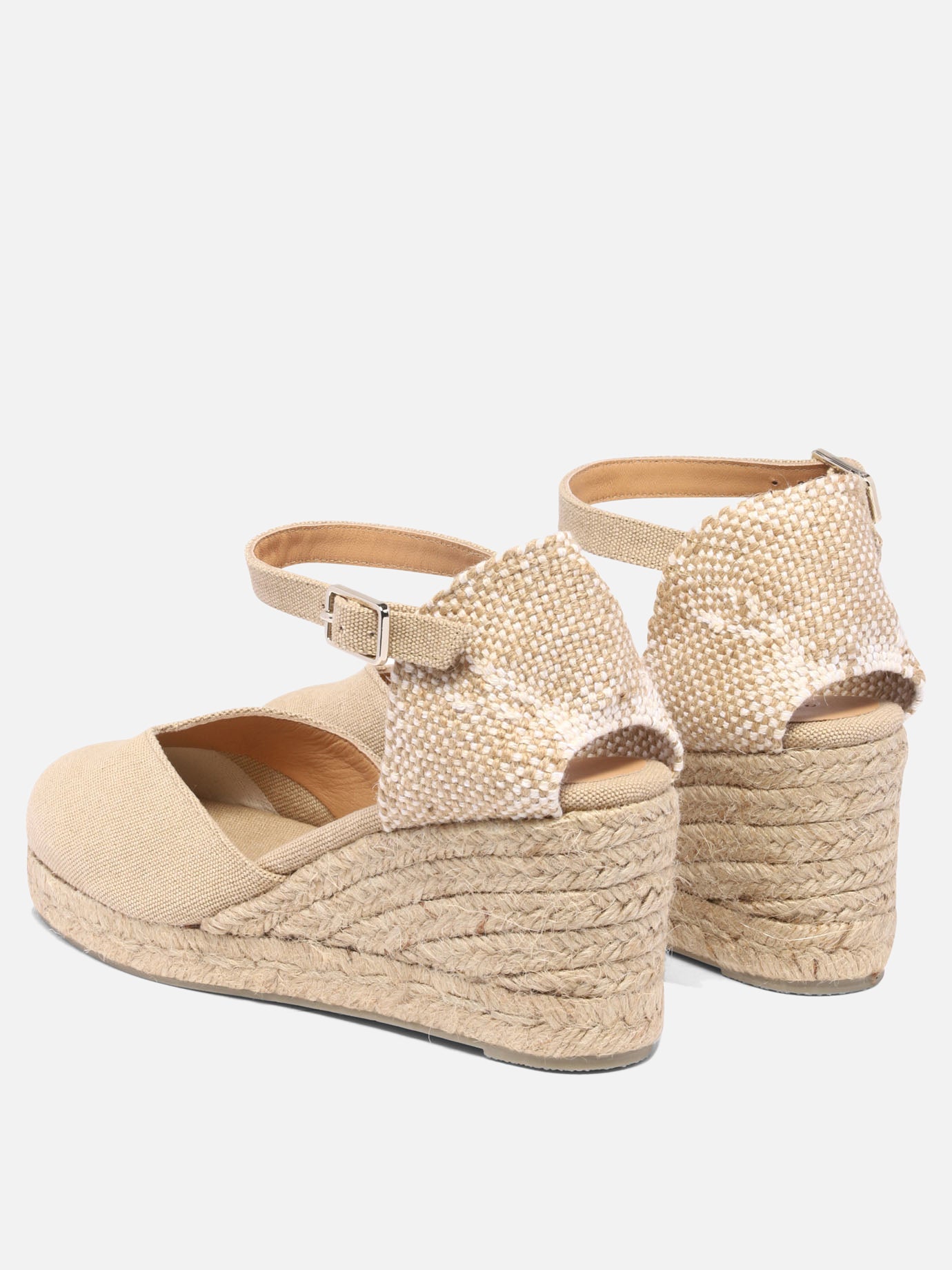 Heeled espadrilles 100% organic cotton - 100% rubber  Beige - Castañer Women | PDP | VIETTI Online Store | Zoom-Modal_4
