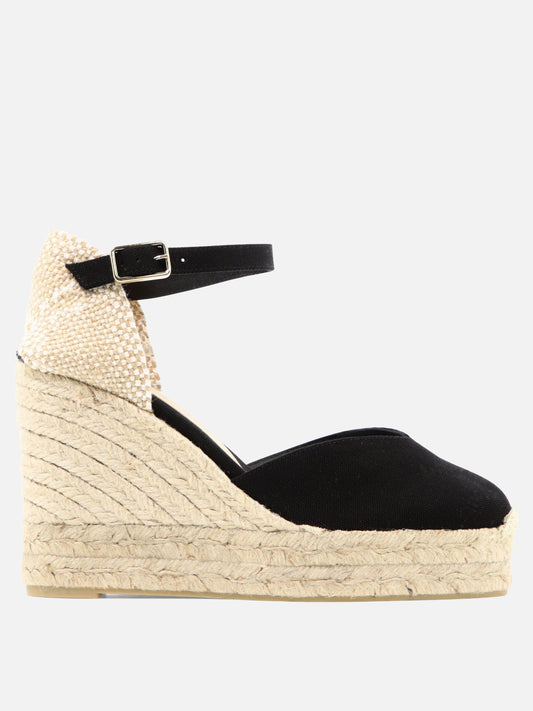 Espadrilles alte 100% cotton - 100% rubber  Nero - Castañer Donna | PLP | VIETTI Online Store 
