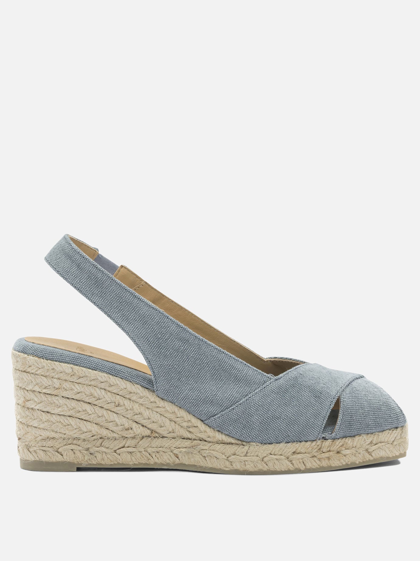 Heeled espadrilles 100% cotton - 100% rubber  Light blue - Castañer Women | PDP | VIETTI Online Store | Zoom-Modal
