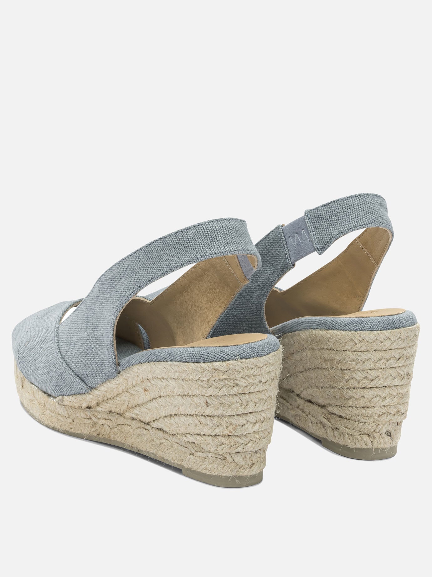 Heeled espadrilles 100% cotton - 100% rubber  Light blue - Castañer Women | PDP | VIETTI Online Store | thumbnail_4