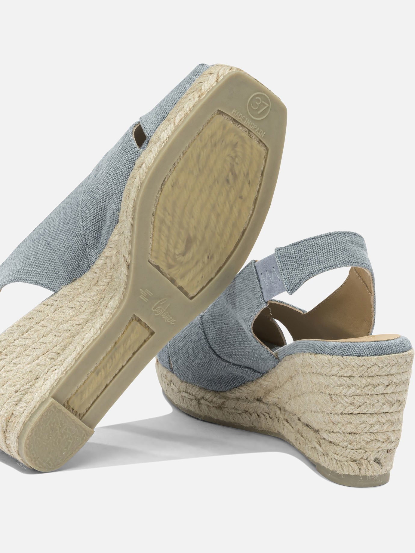 Heeled espadrilles 100% cotton - 100% rubber  Light blue - Castañer Women | PDP | VIETTI Online Store | thumbnail_5