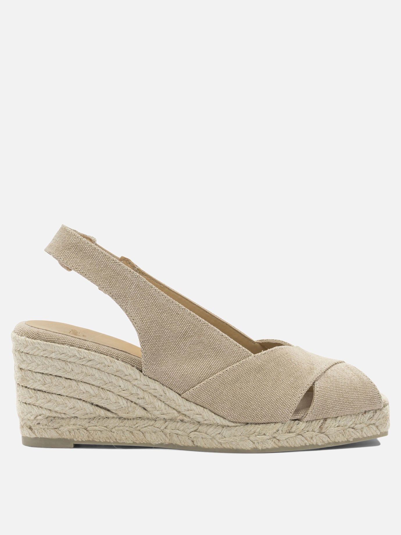 Heeled espadrilles 100% cotton - 100% rubber  Beige - Castañer Women | PDP | VIETTI Online Store | Zoom-Modal
