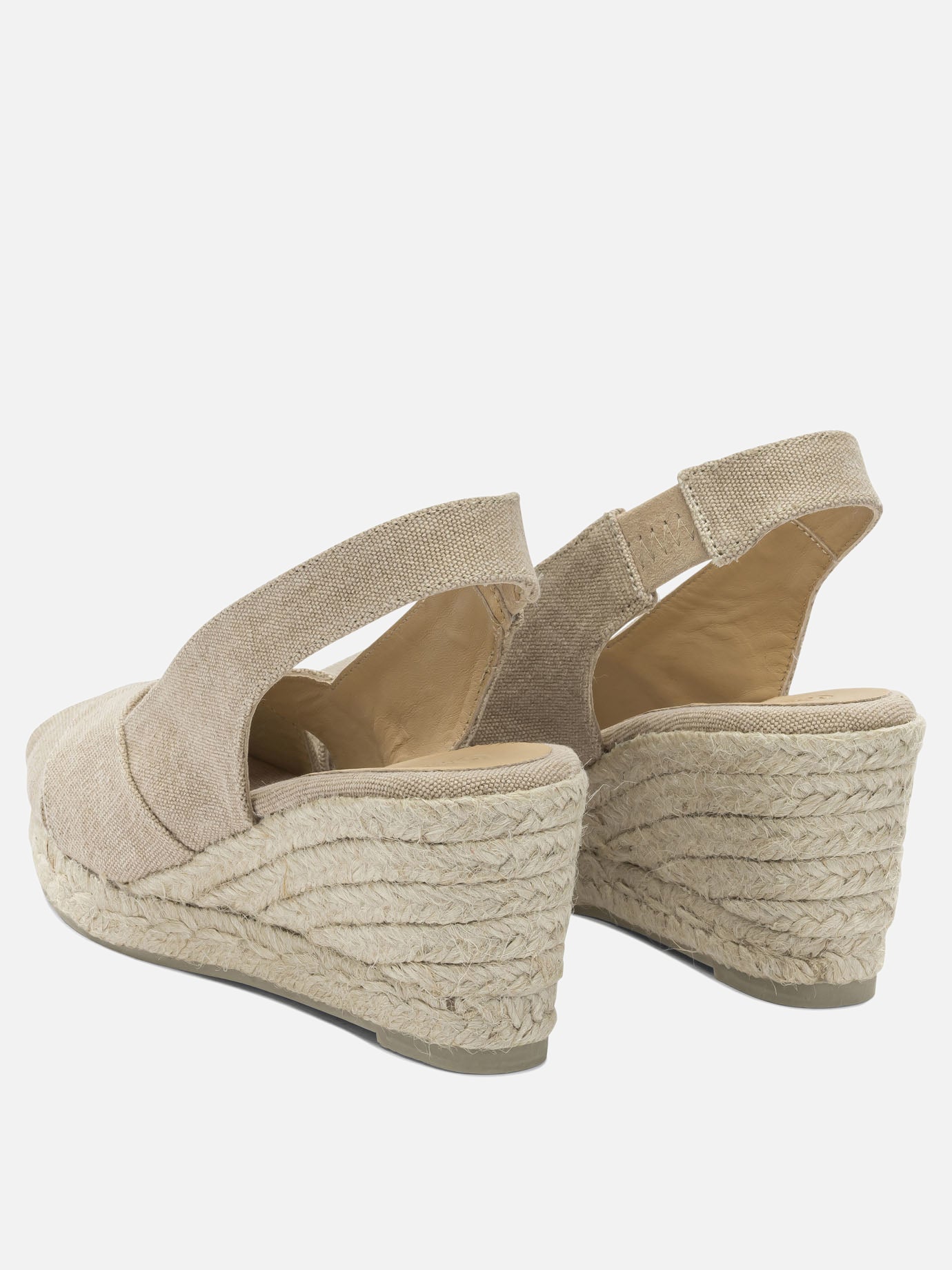 Heeled espadrilles 100% cotton - 100% rubber  Beige - Castañer Women | PDP | VIETTI Online Store | thumbnail_4