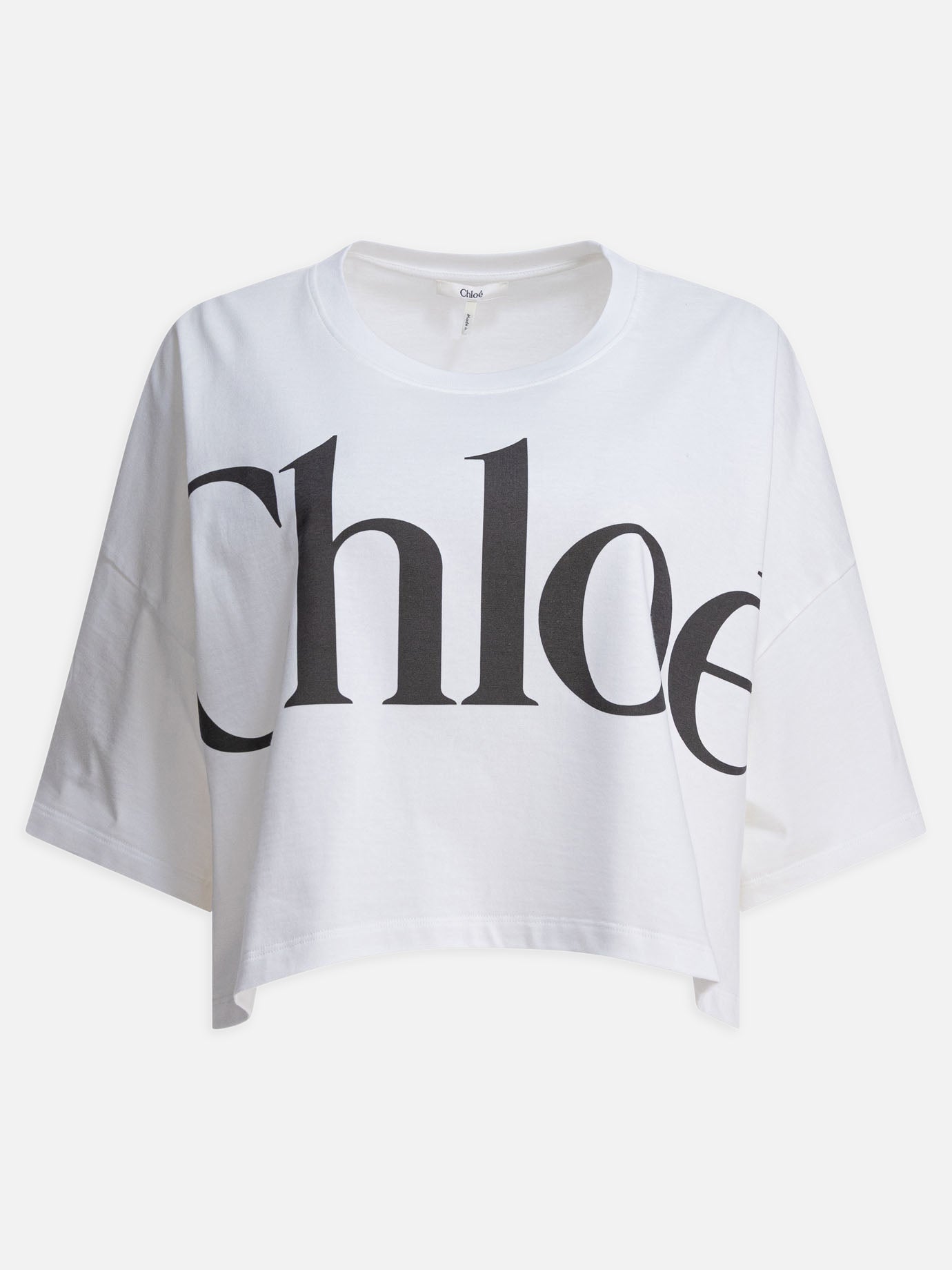 T-shirt girocollo Logo  Bianco - Chloé Donna | PDP | VIETTI Online Store | thumbnail