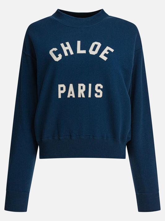 Chloé Sweatshirt with logo Blue

