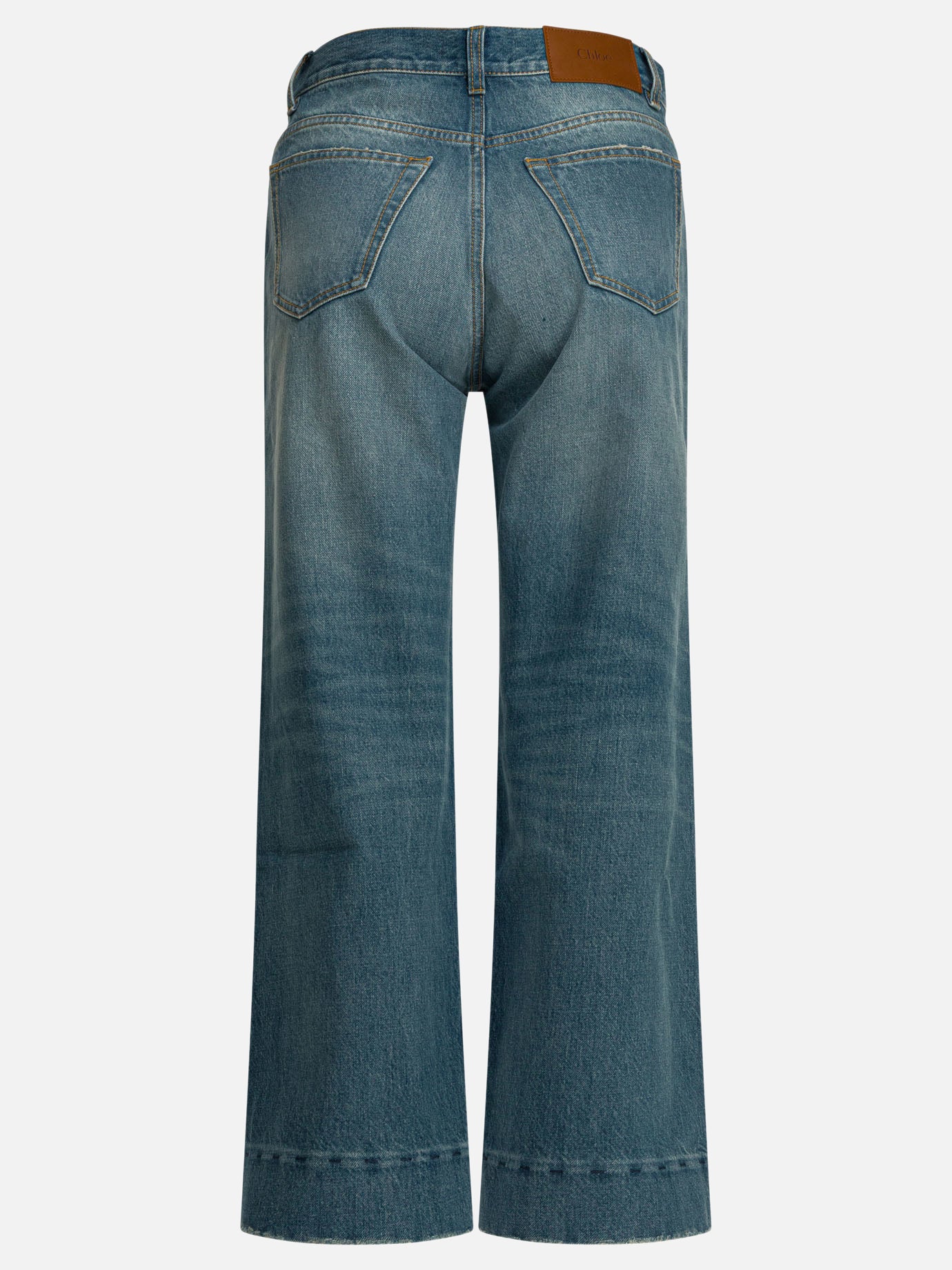 Wide-leg jeans Solid colour  Blue - Chloé Women | PDP | VIETTI Online Store | thumbnail_4
