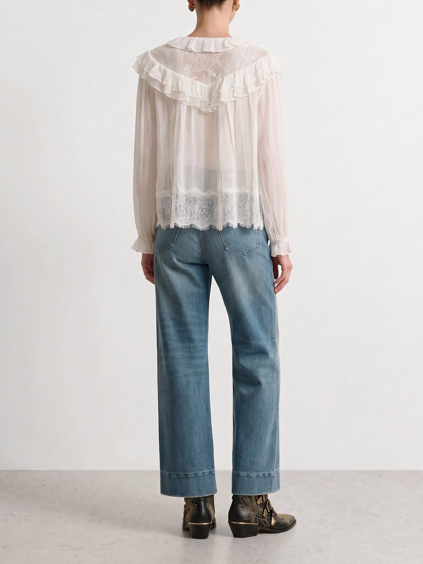 Wide-leg jeans Solid colour  Blue - Chloé Women | PDP | VIETTI Online Store | Zoom-Modal_3
